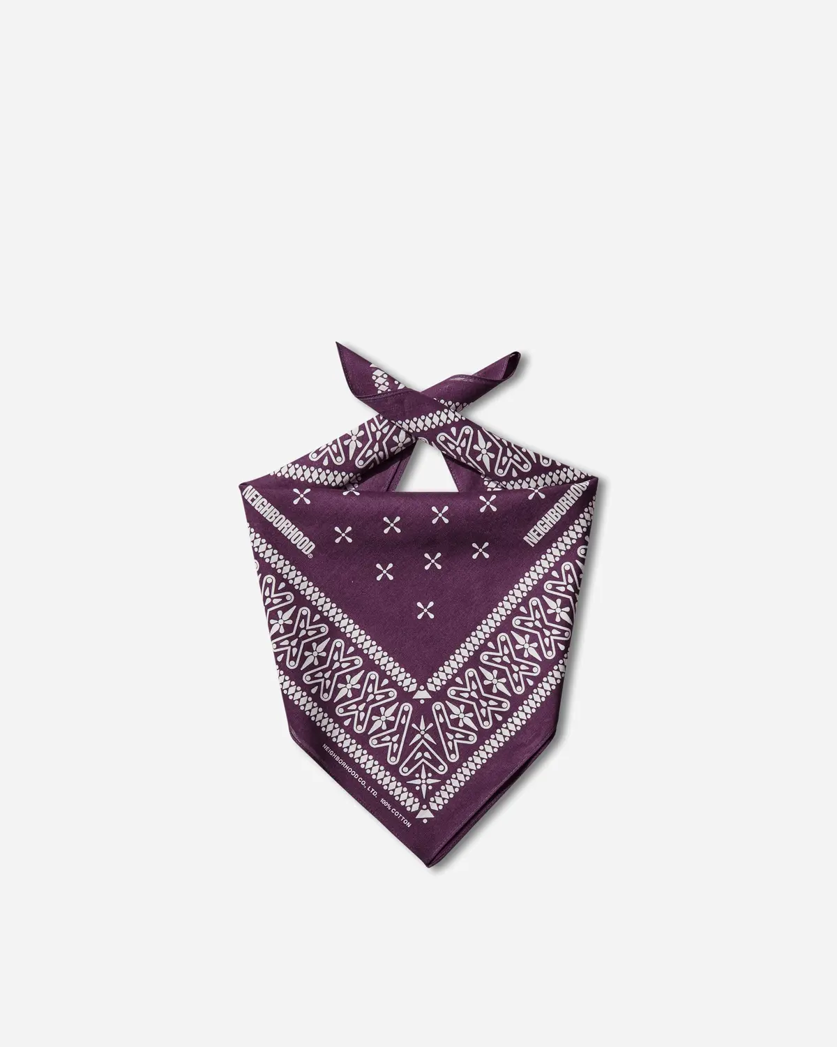 Cross Pattern Bandana Purple 1