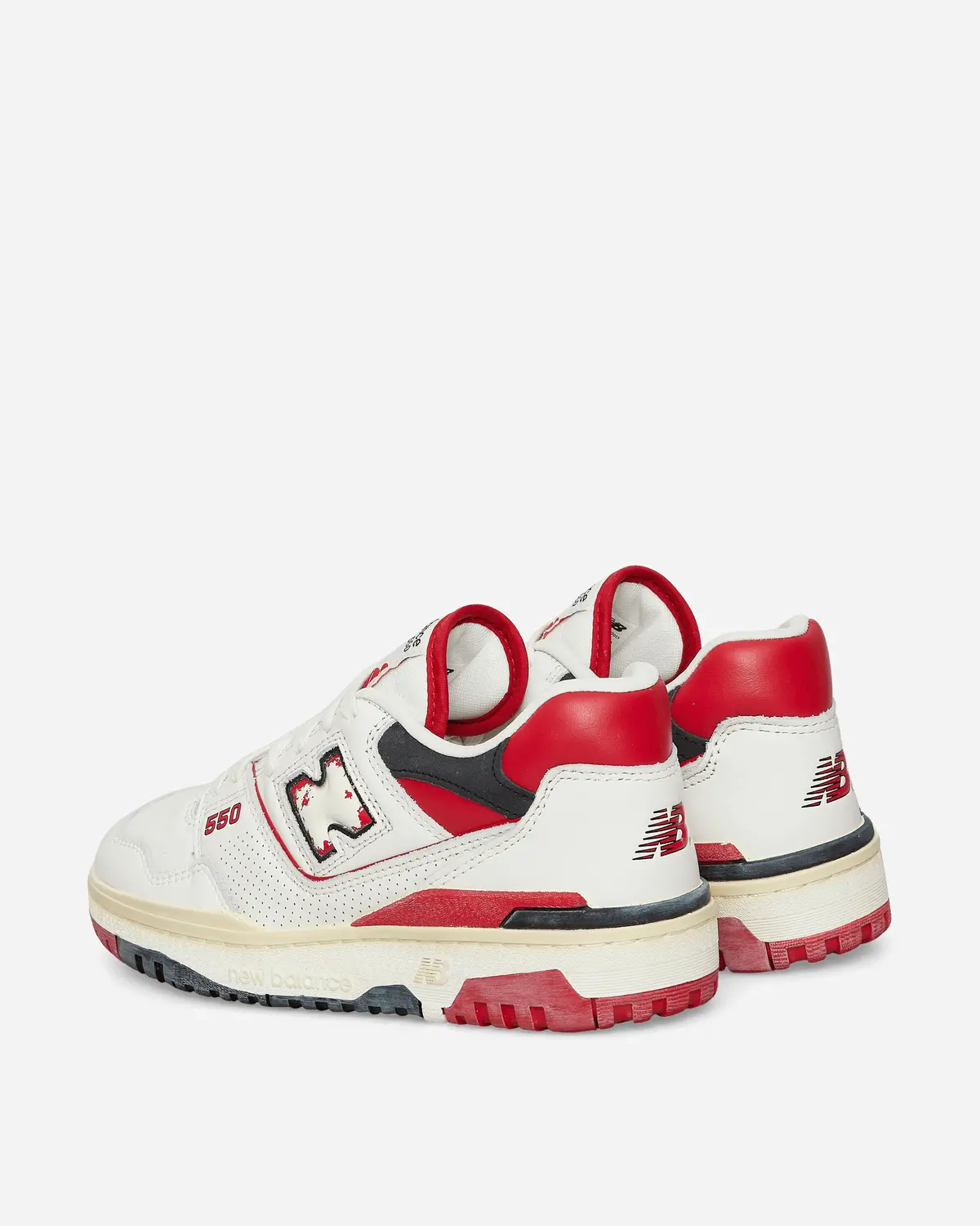 550 Sneakers Off White / Red 4