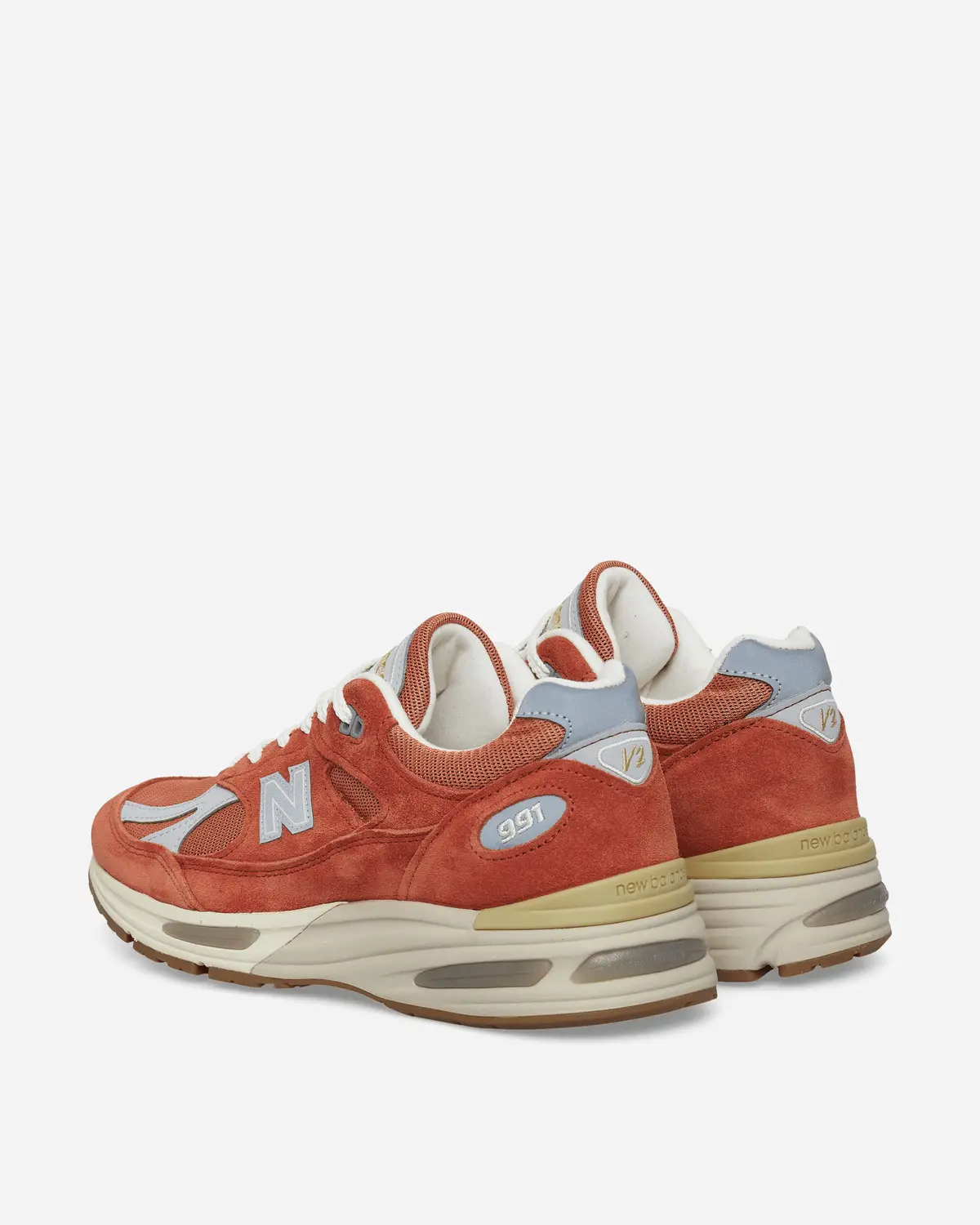 Made In Uk 991V2 Vintage Sports Sneakers Potters Clay / Raw Sienna / Harbor Mist 4