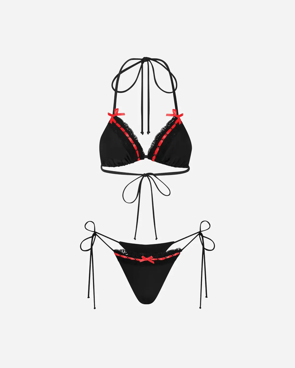 Lingerie Bikini Black / Red 4