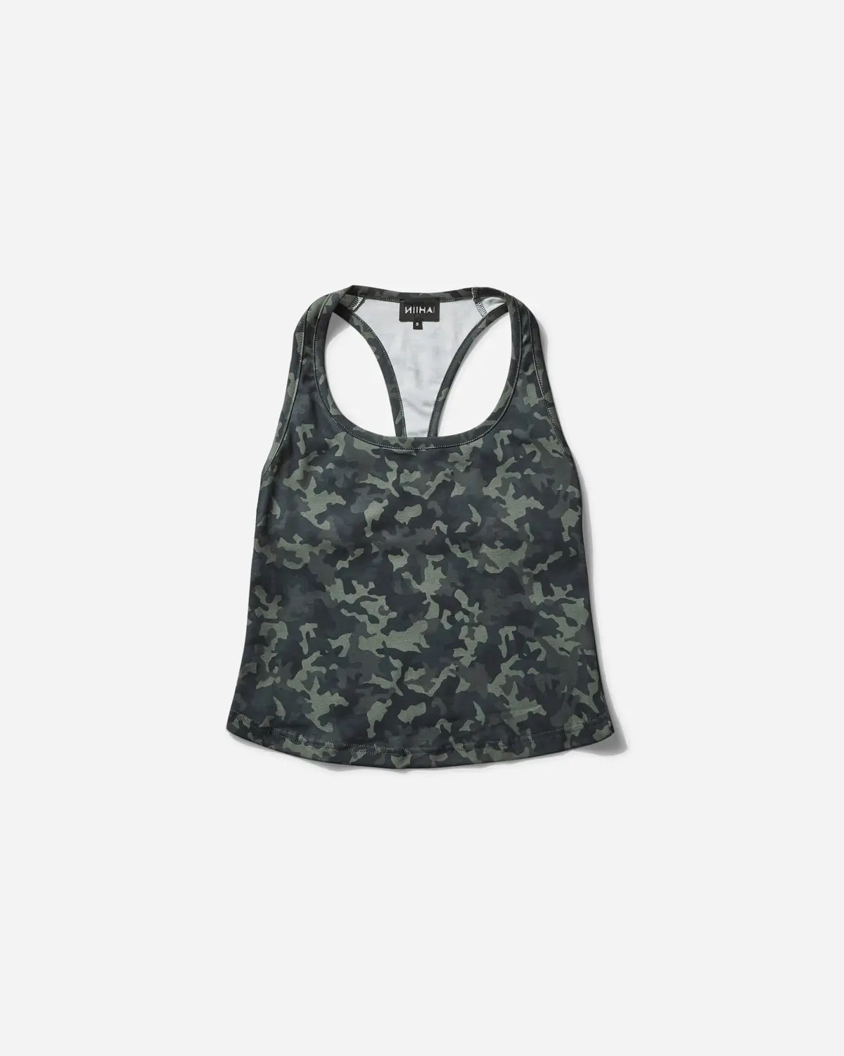 Women's Camo Print Vest Top Green 1
