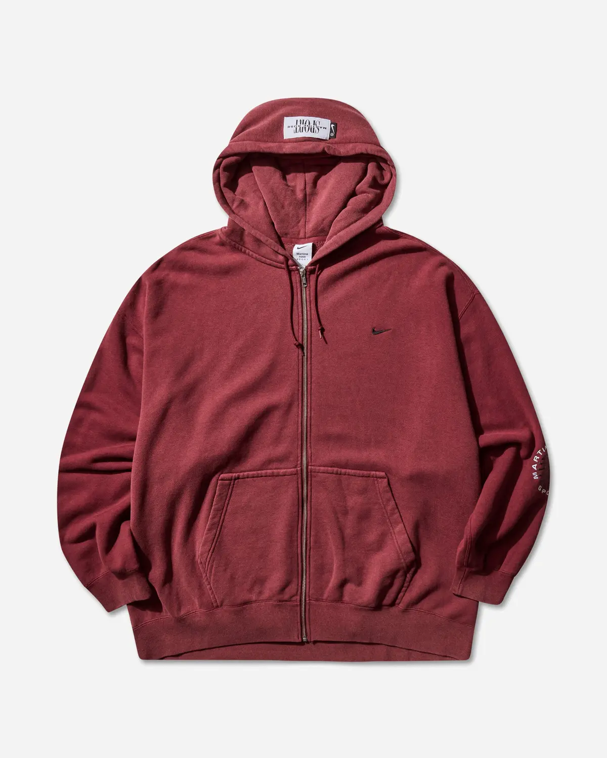 Men's Martine Rose Full-Zip Hoodie Team Crimson 1
