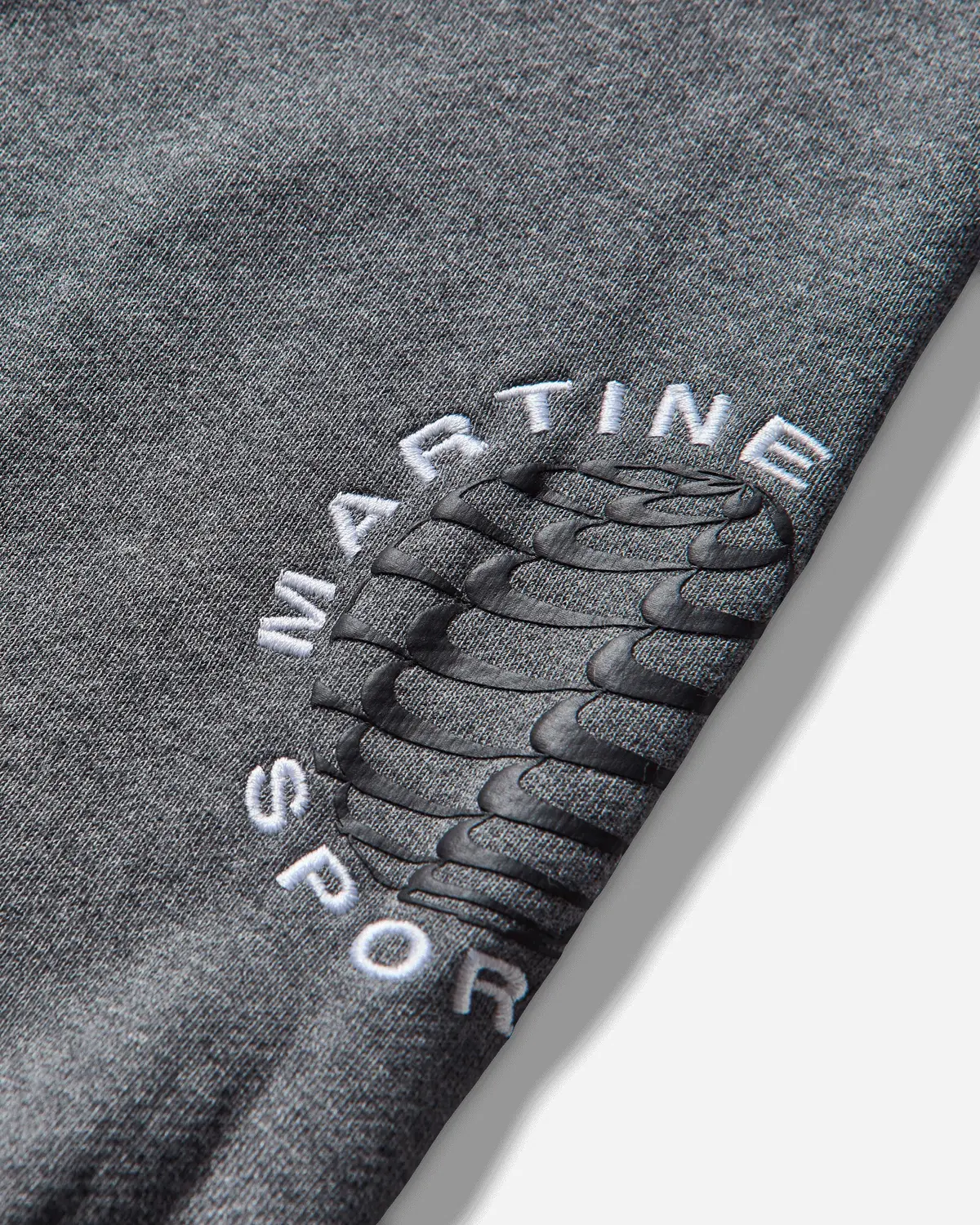 Men's Martine Rose Full-Zip Hoodie Charcoal Heather 4