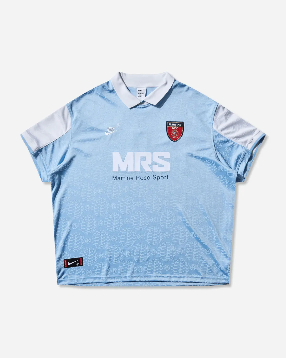 Men's Martine Rose Football Jersey Psychic Blue 1