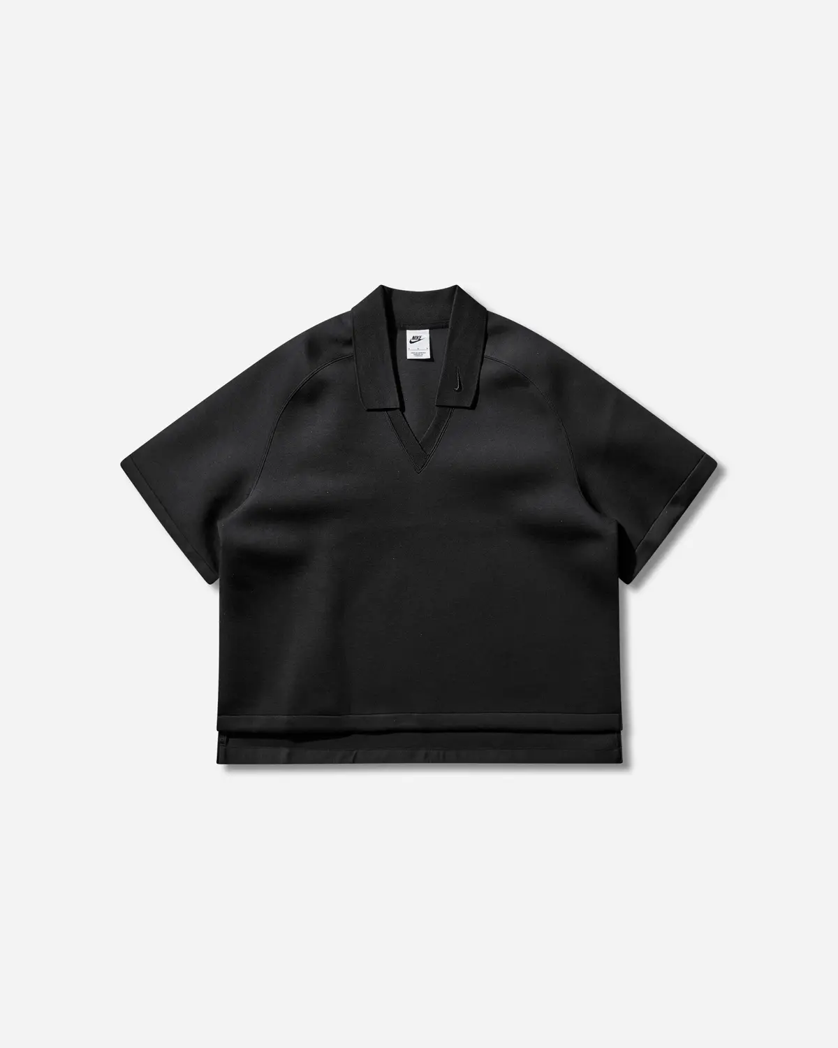 Women's Shortsleeve Fleece Top Black 1