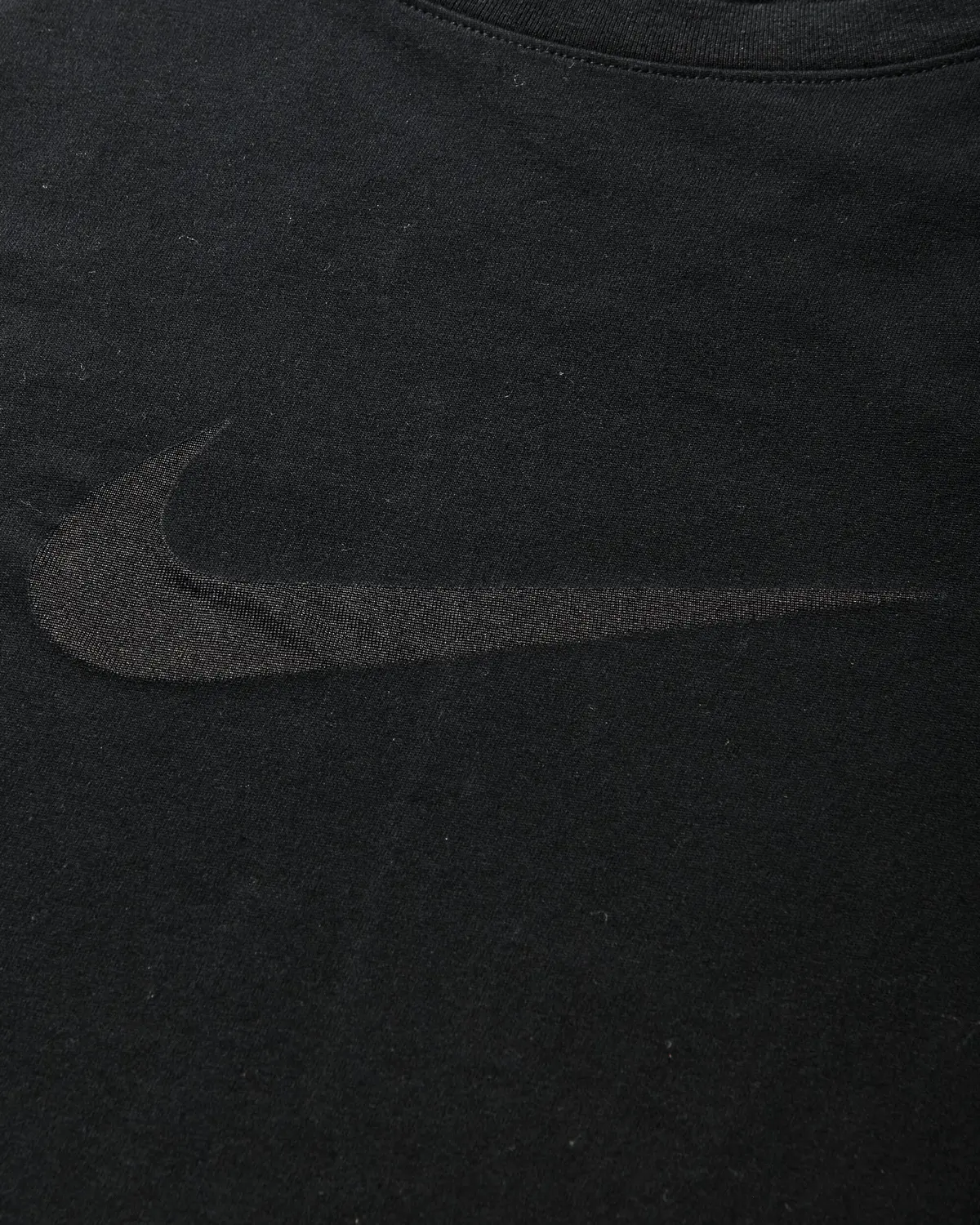Women's Slim Shortsleeve Burnout Logo Top Black 3