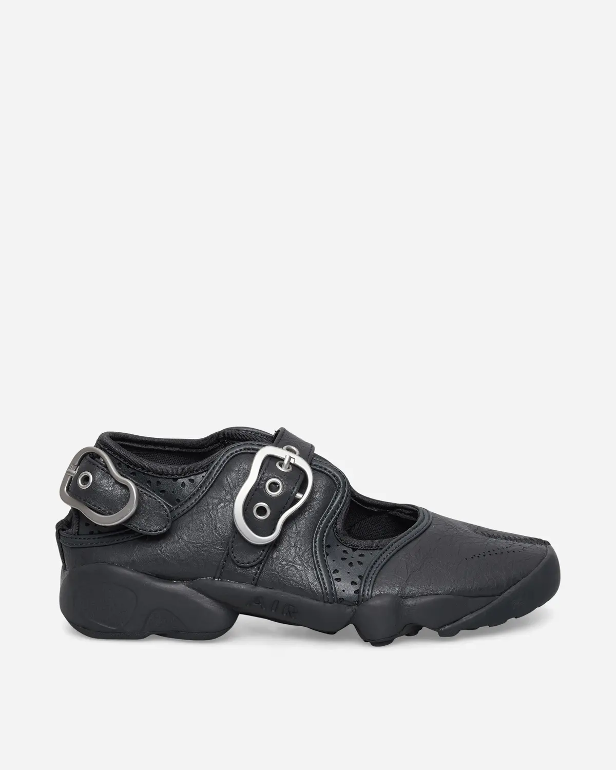 Women's Air Rift Leather Sandals Black 1