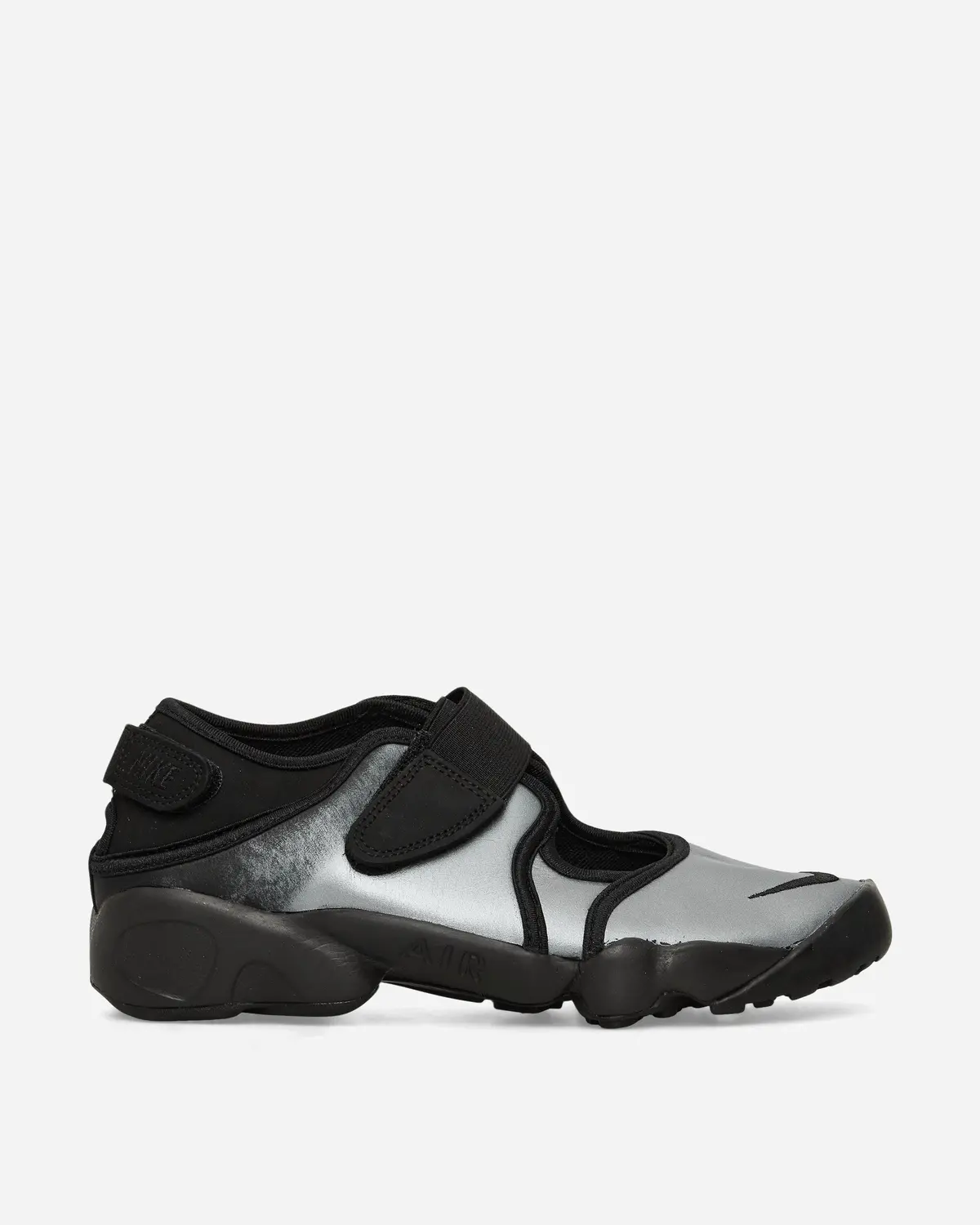 Women's Air Rift Leather Sandals Metallic Silver / Black 1