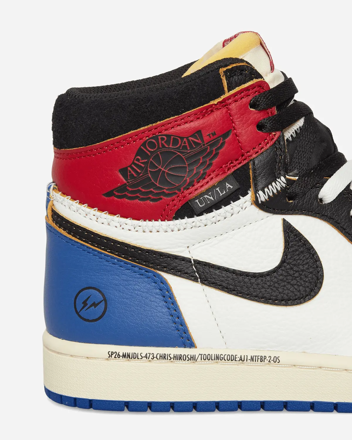 Union X Fragment Air Jordan 1 Sneakers Black / Varsity Red 6
