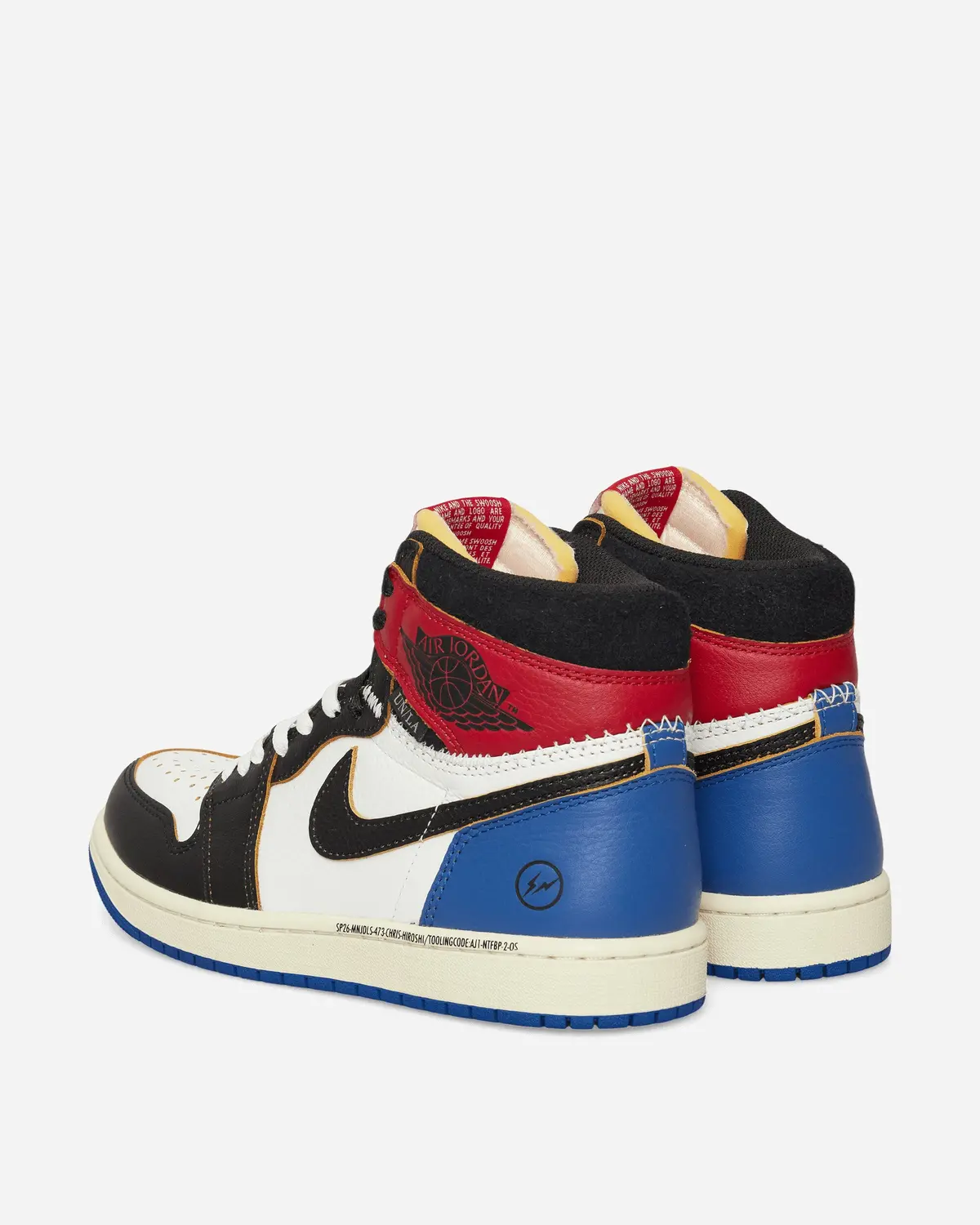Union X Fragment Air Jordan 1 Sneakers Black / Varsity Red 4