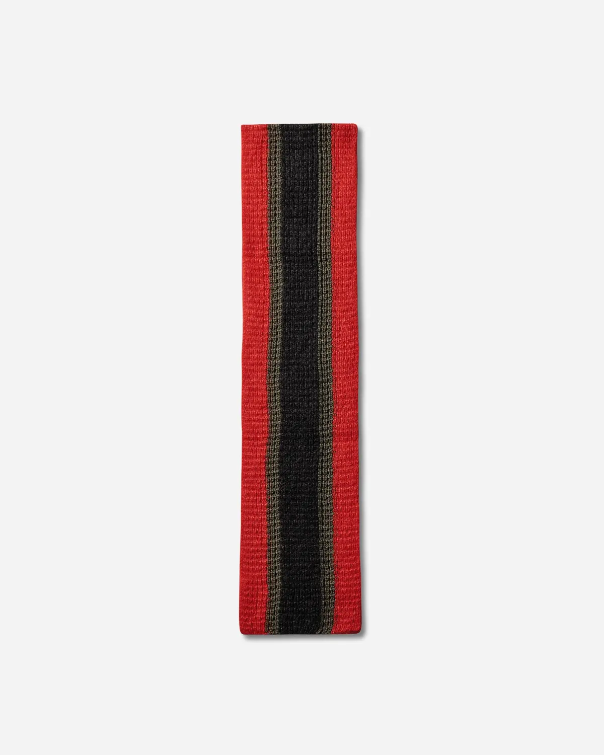 Chunky Knitted Scarf Red / Black / Green 1
