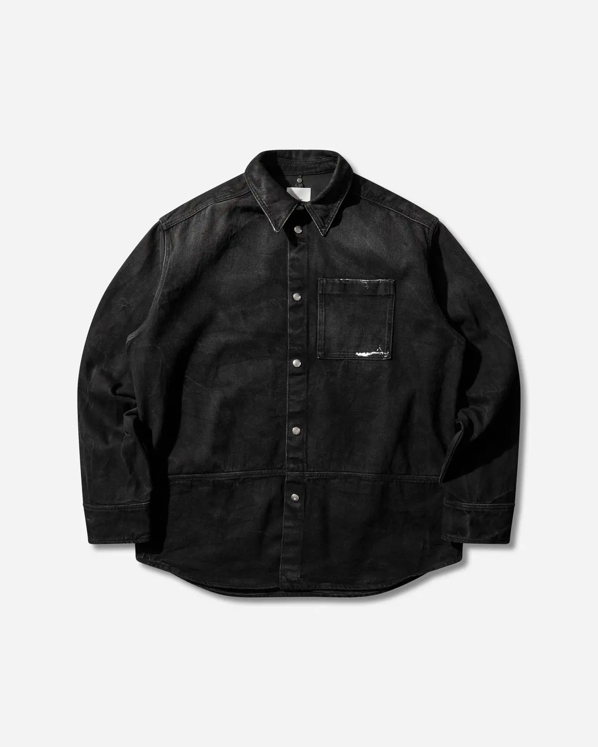 Men's Dyed Denim Shirt Black 1