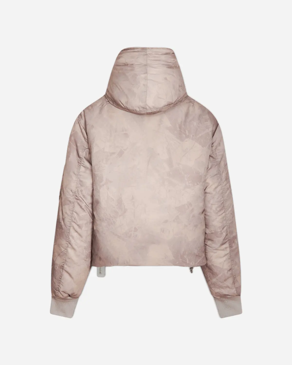 Men's Cropped Hood Bomber Jacket Foliage Print 2