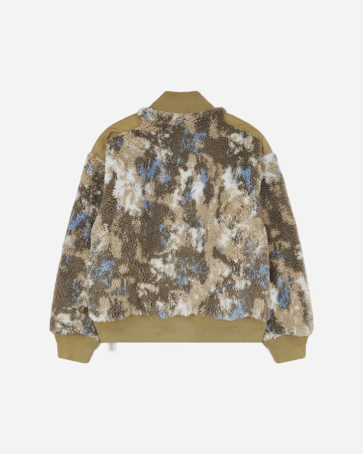 Men's Fleece Bomber Jacket Beige 2