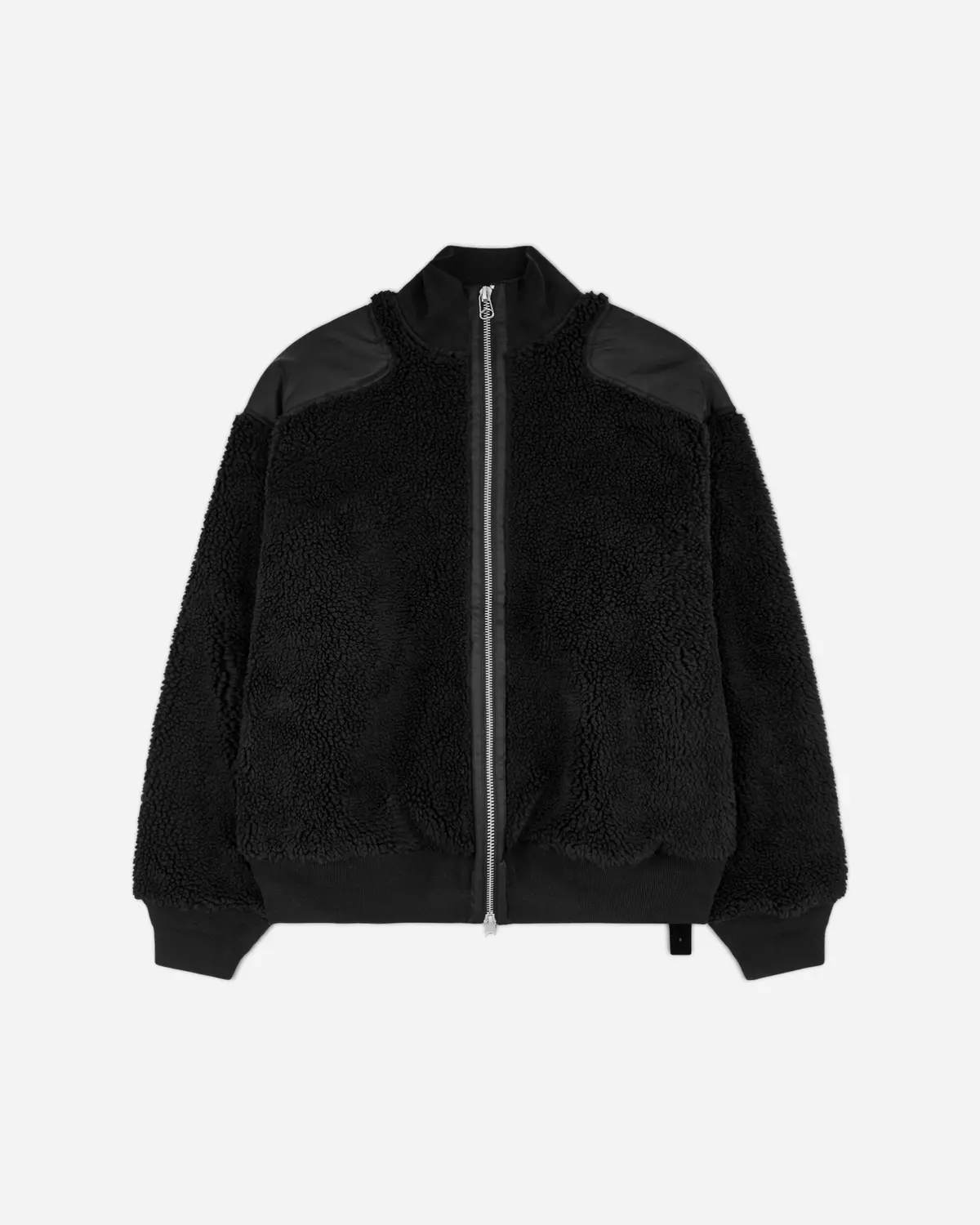 Men's Fleece Bomber Jacket Black 1
