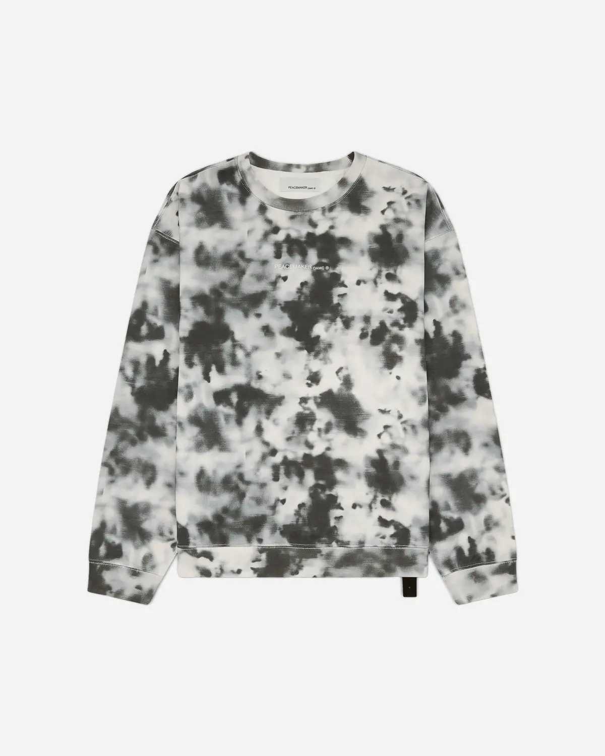 Men's Loose Fit Crewneck Sweatshirt Black Camo 1
