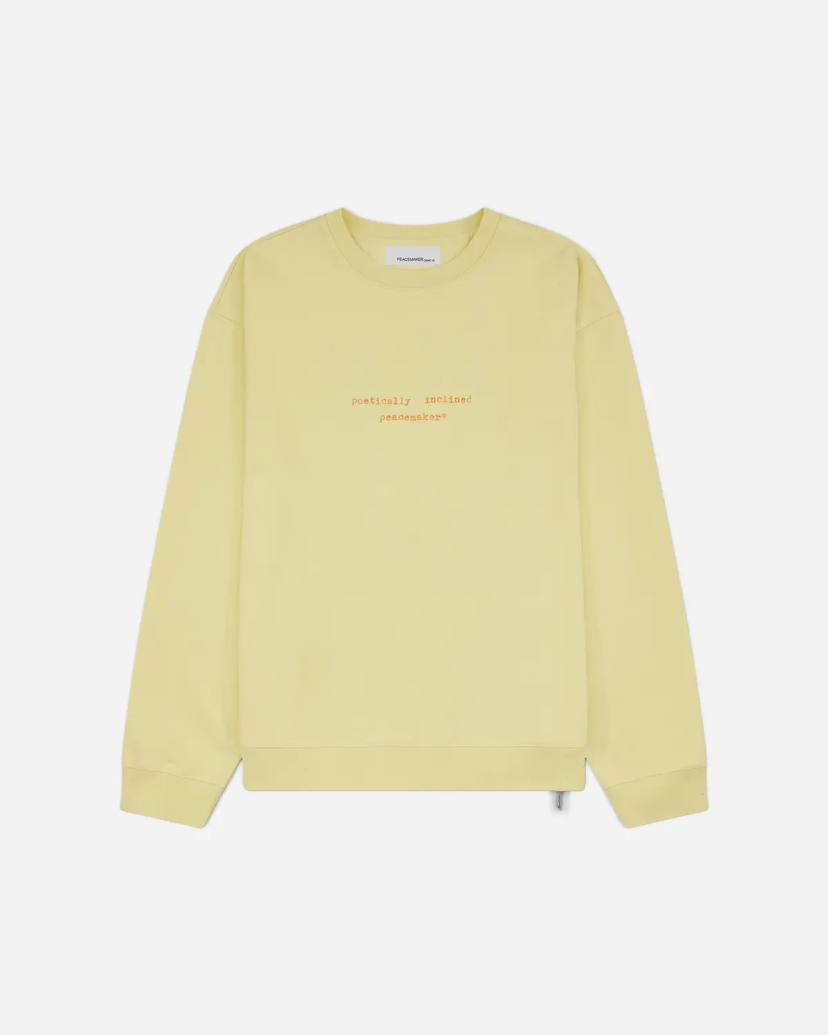 Men's Landart 02 Print Loose Fit Crewneck Sweatshirt Light Yellow 1