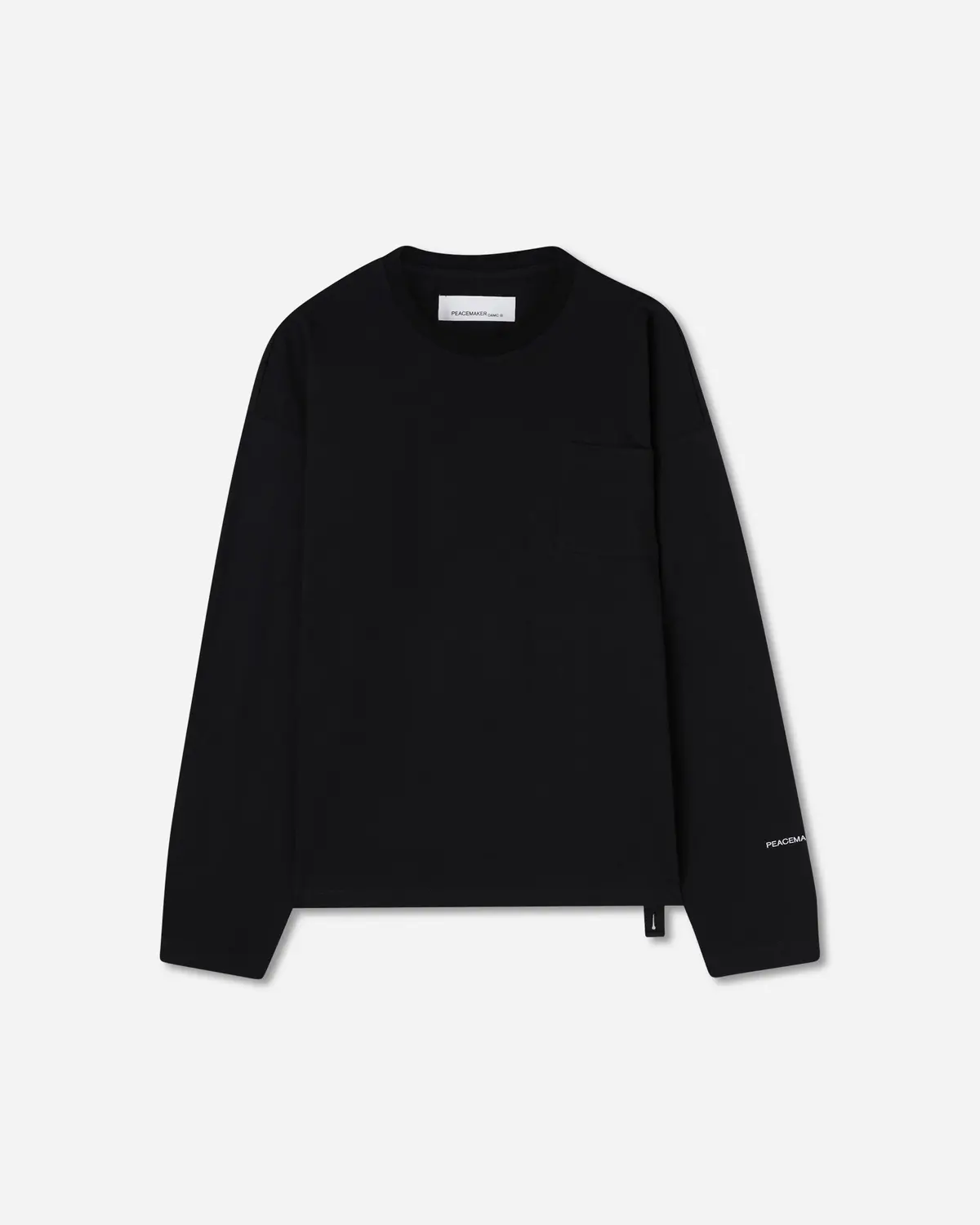 Men's Leaf Loose Fit Longsleeve T-Shirt Black 1