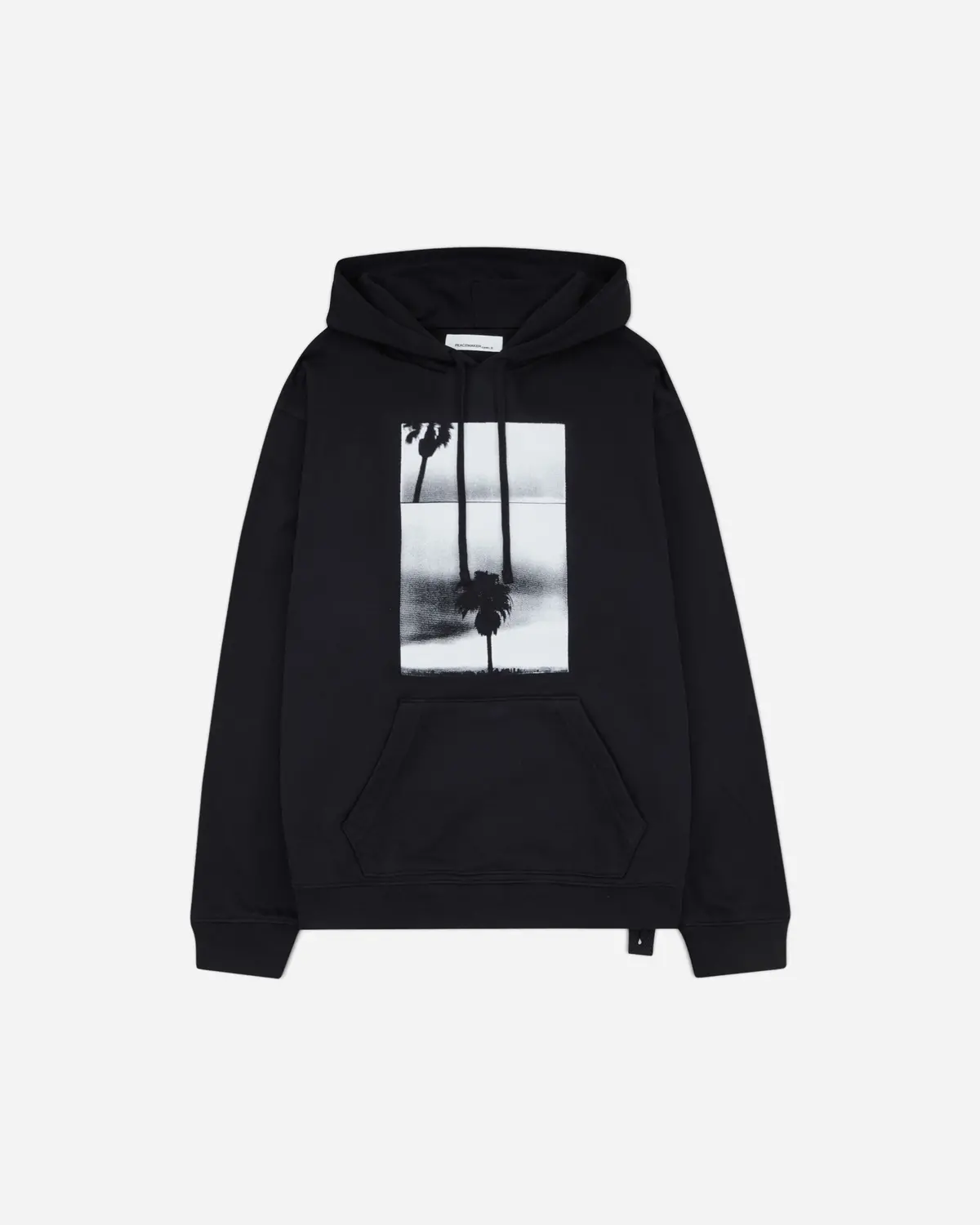 Men's Panorama Print Hoodie Black 1