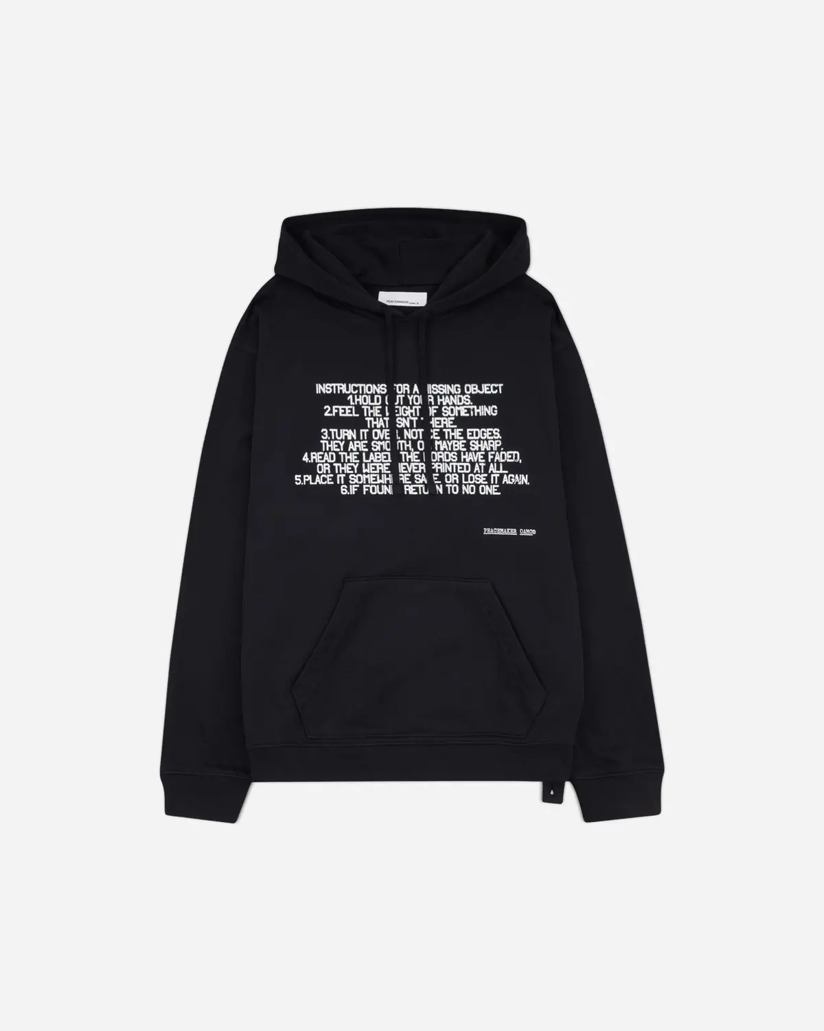 Men's Stencil Print Hoodie Black 1