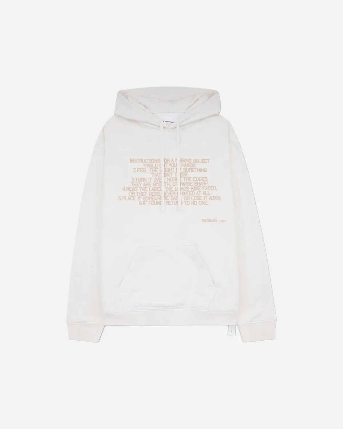 Men's Stencil Print Hoodie White 1