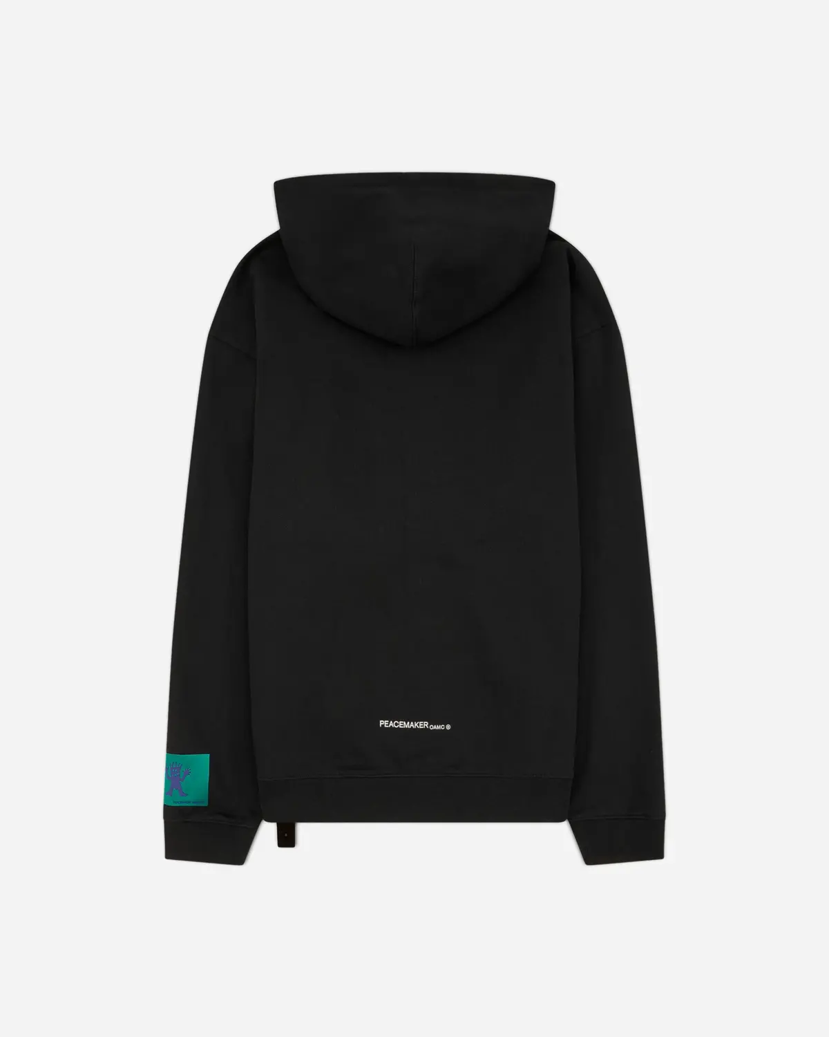 Men's Languages Print Loose Fit Hoodie Black 2