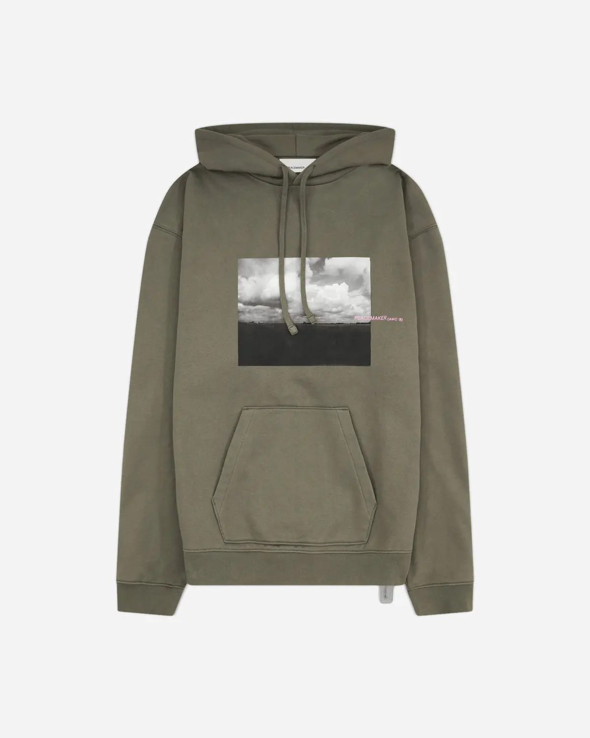 Men's Star Print Loose Fit Hoodie Grey 1