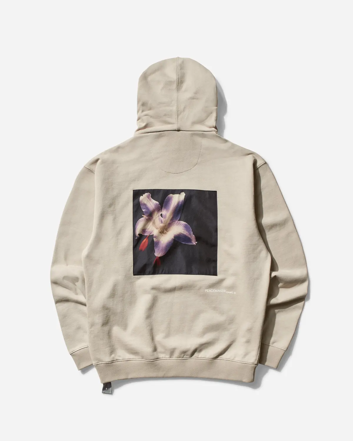 Men's Flower Loose Fit Hoodie Sand 2