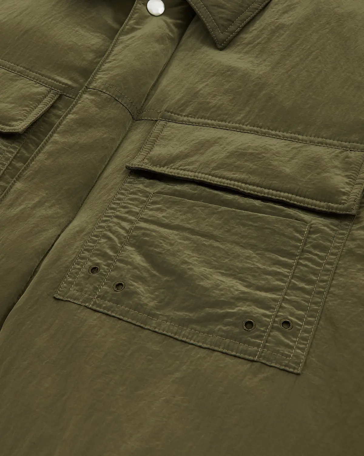 Men's Padded Overshirt Military Green 3