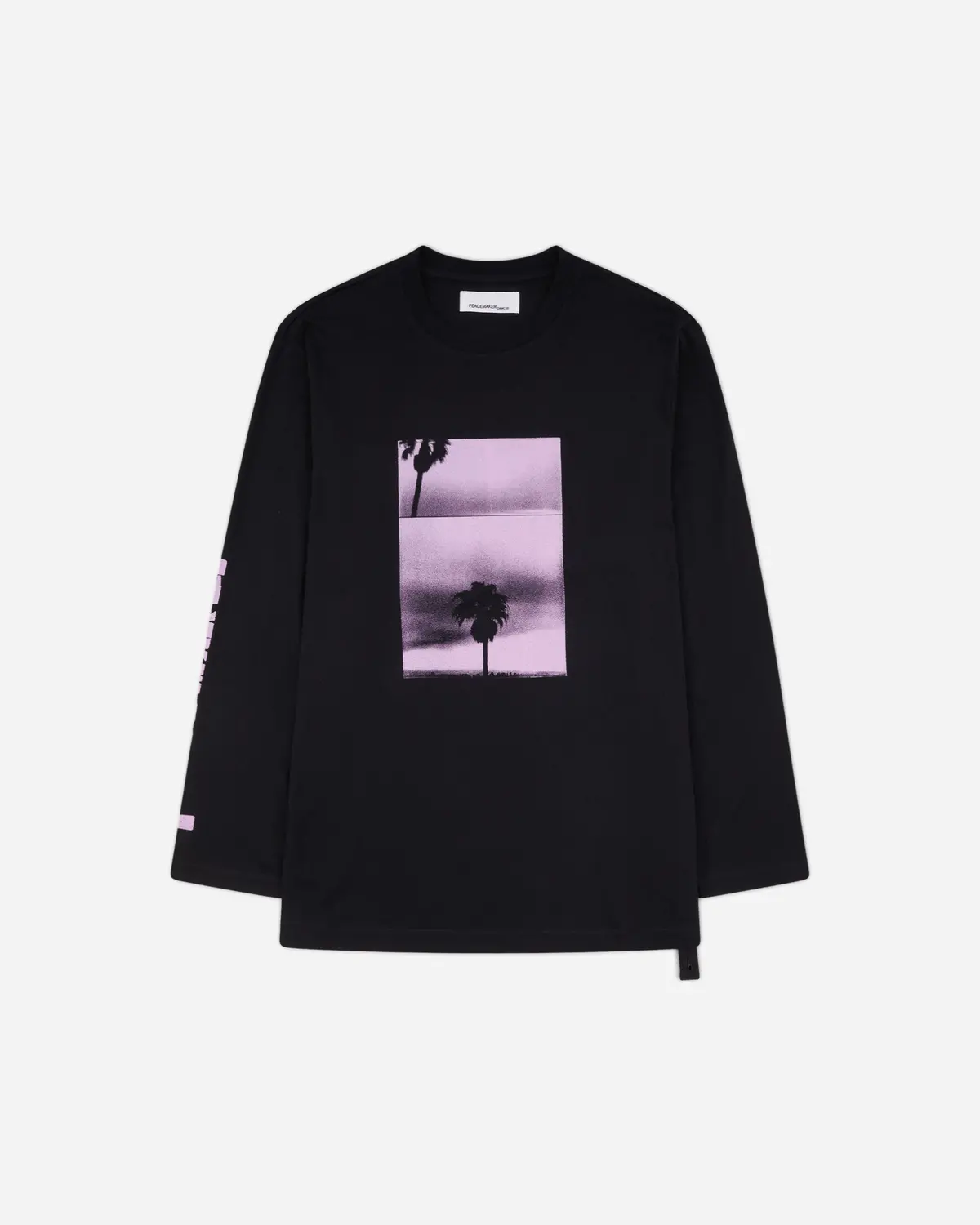 Men's Panorama Print Longsleeve T-Shirt Black 1
