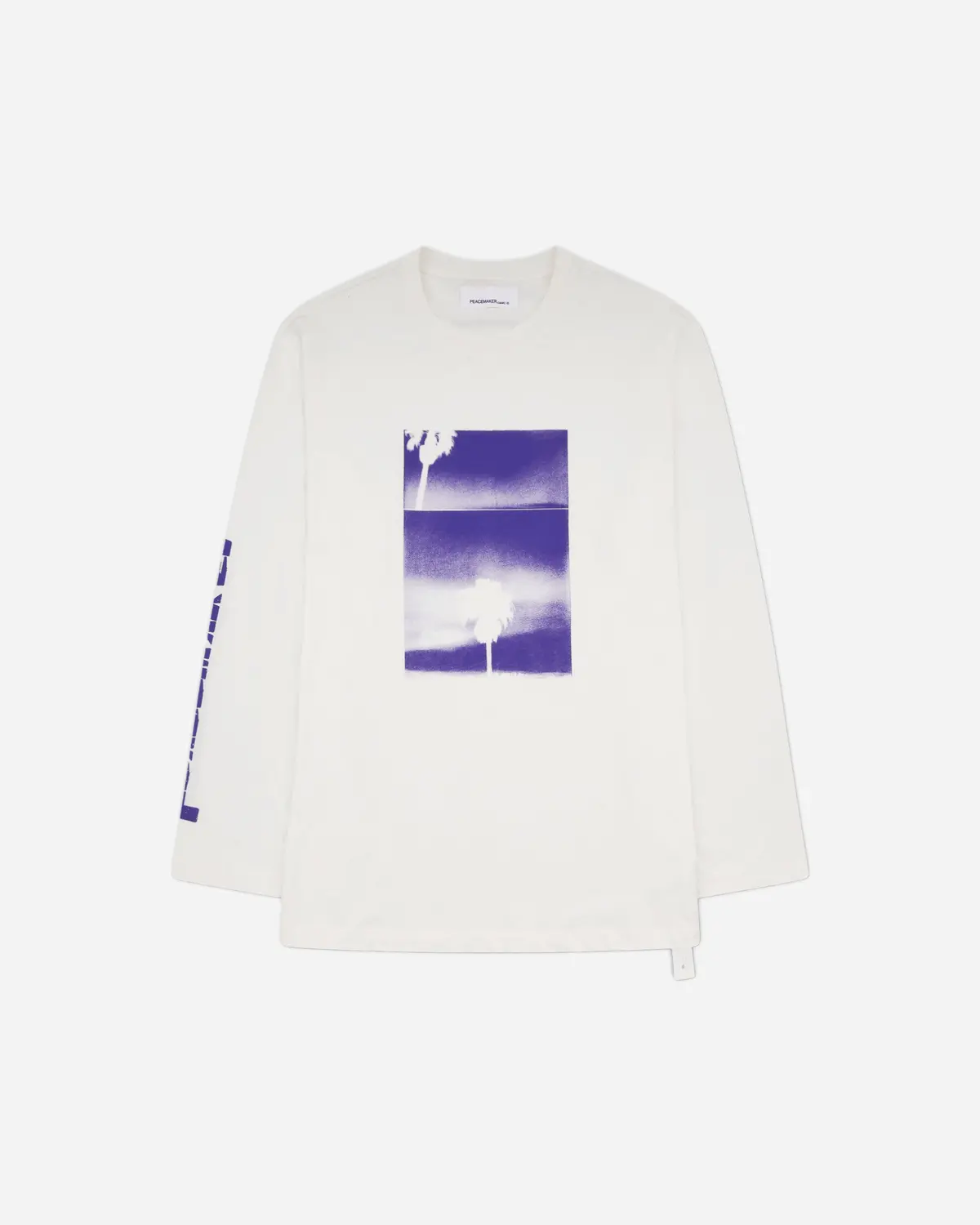 Men's Panorama Print Longsleeve T-Shirt White 1