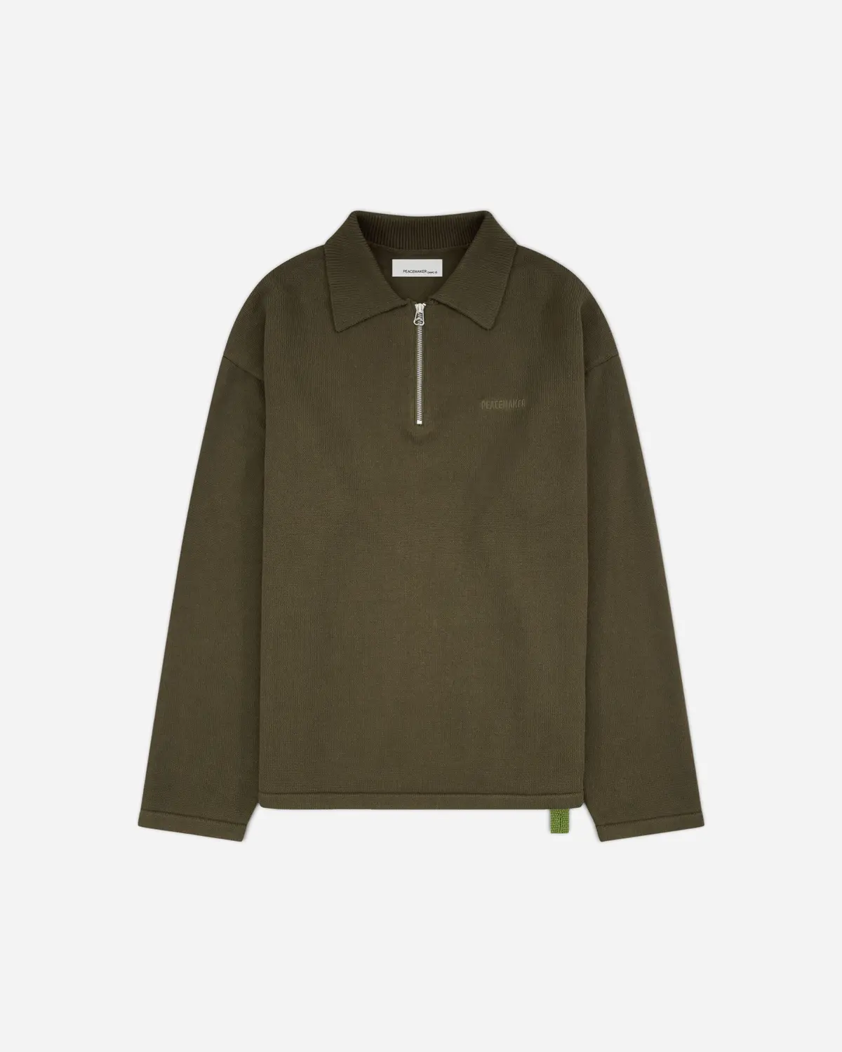 Men's Knit Polo Military Green 1