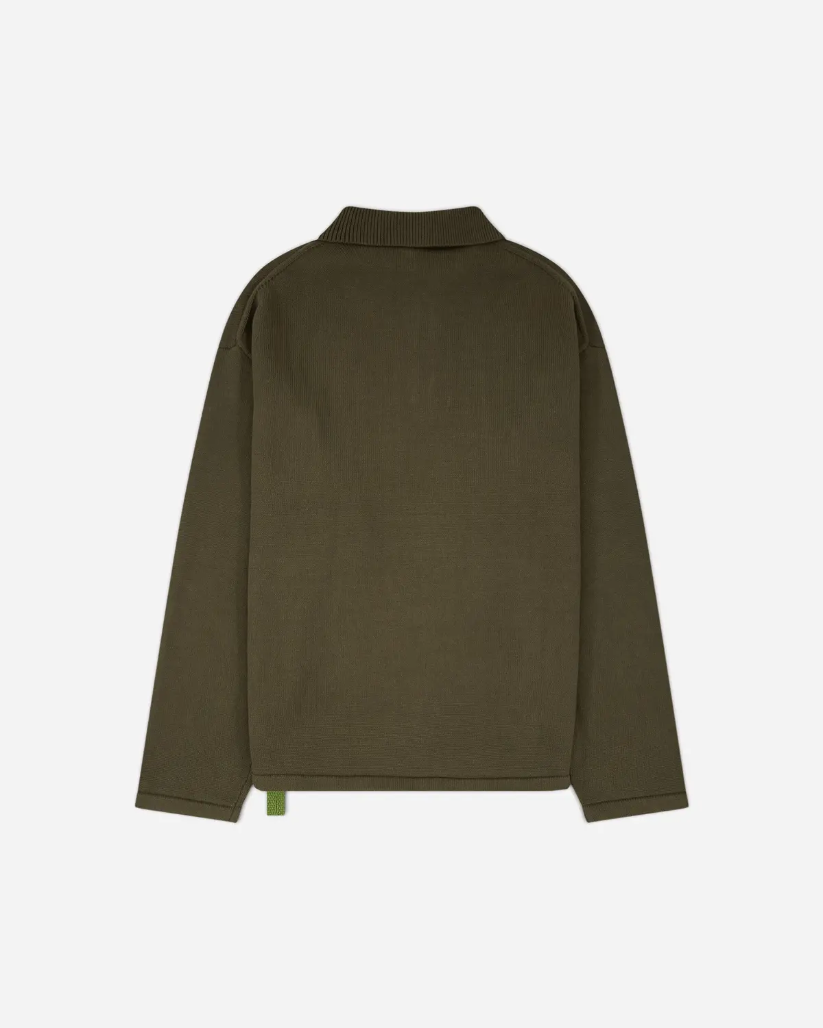 Men's Knit Polo Military Green 2