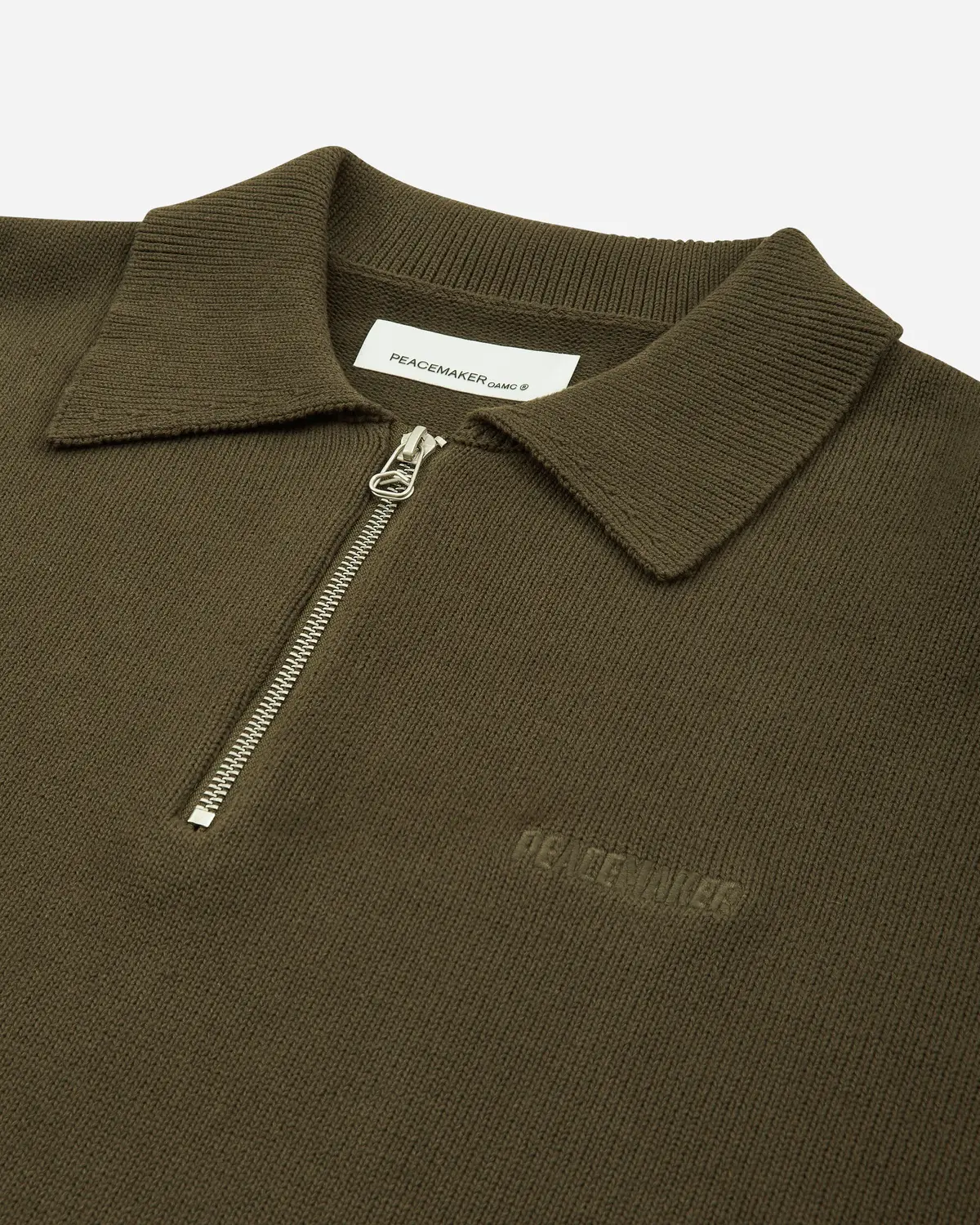 Men's Knit Polo Military Green 3