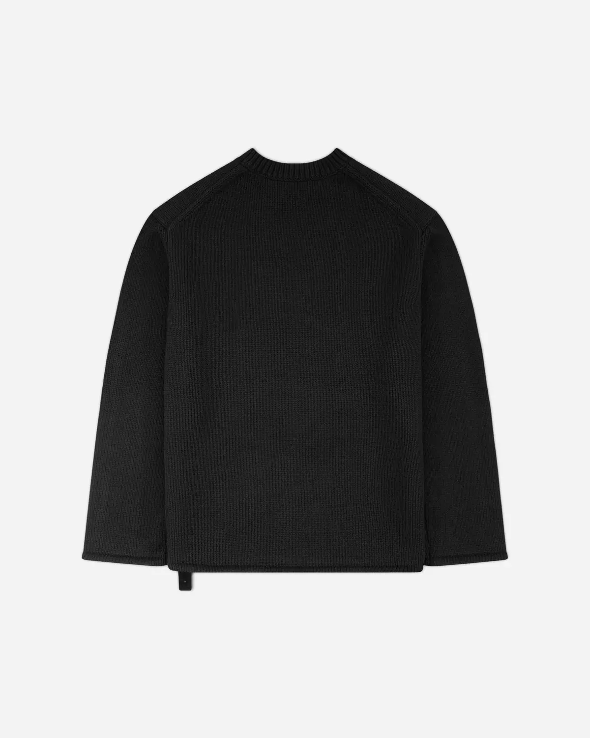 Men's Shoulder Zip Knit Sweater Black 2
