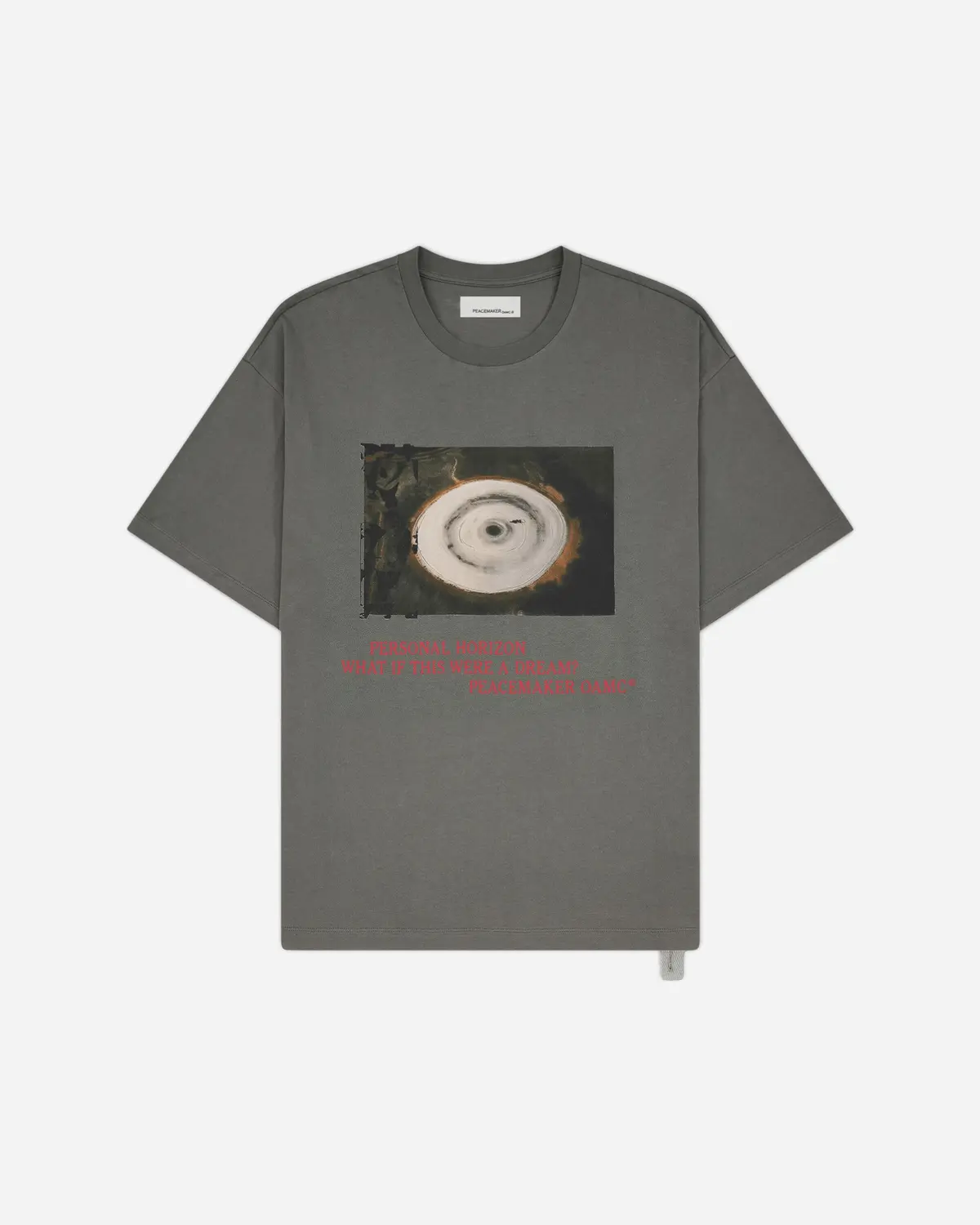 Men's Landart 03 Print Loose Fit T-Shirt Gray 1