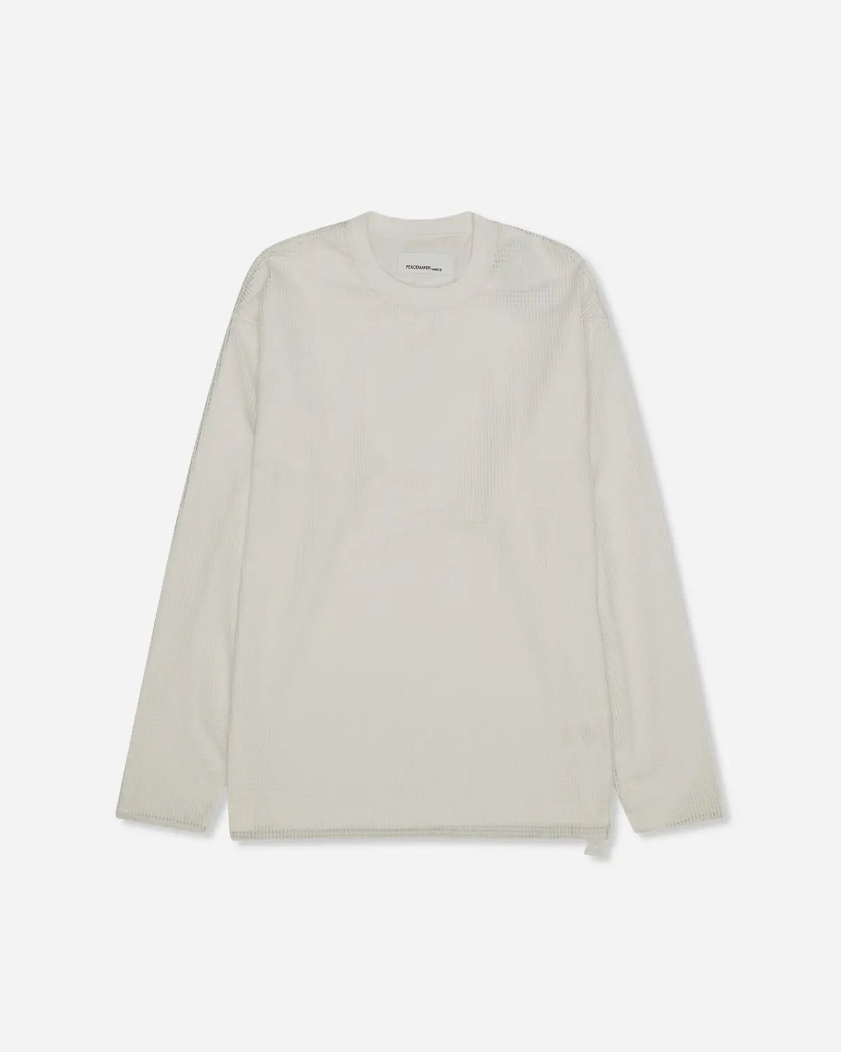 Men's Mesh Layer Longsleeve T-Shirt White 1
