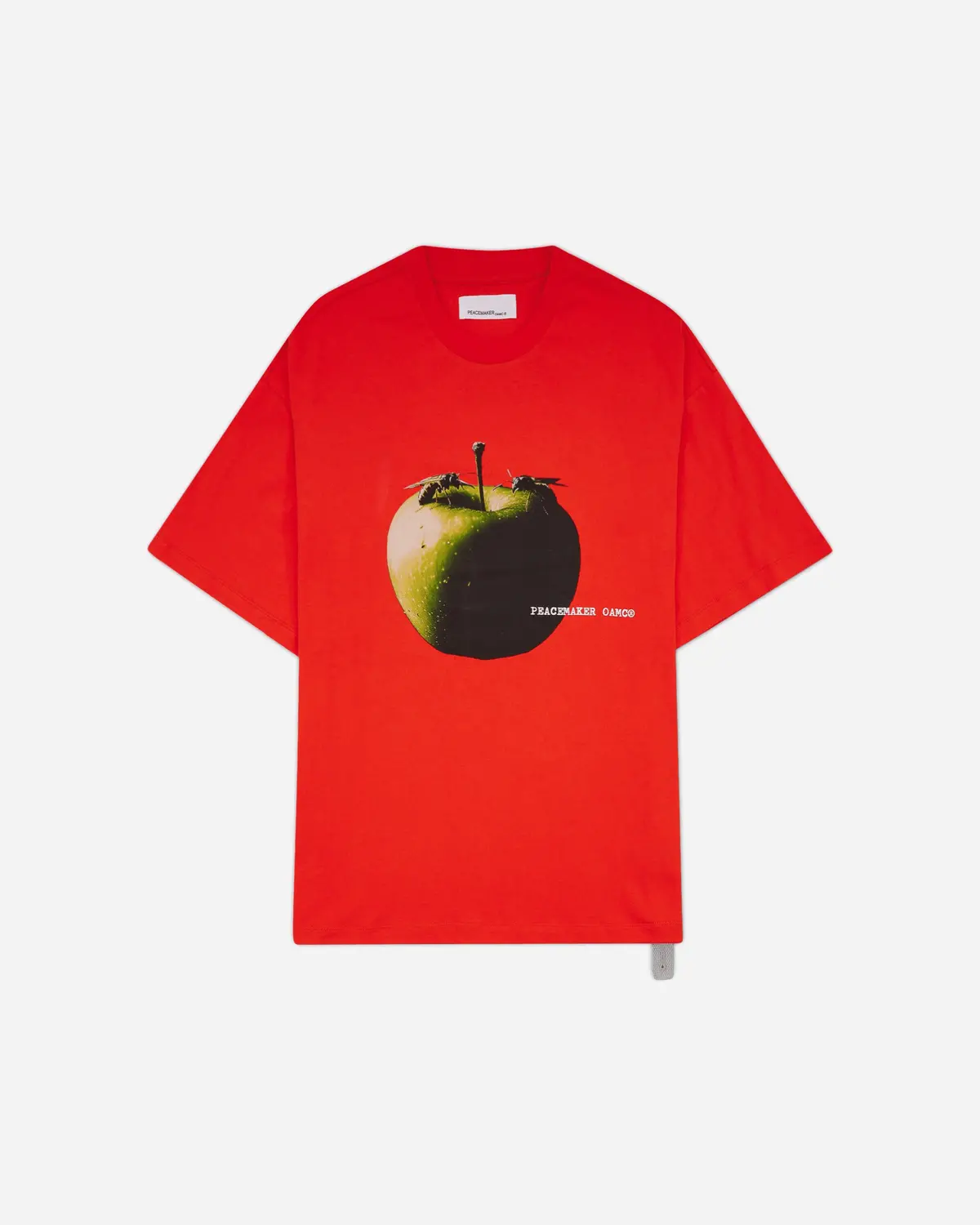 Men's Apple Print Oversized Fit T-Shirt Red 1