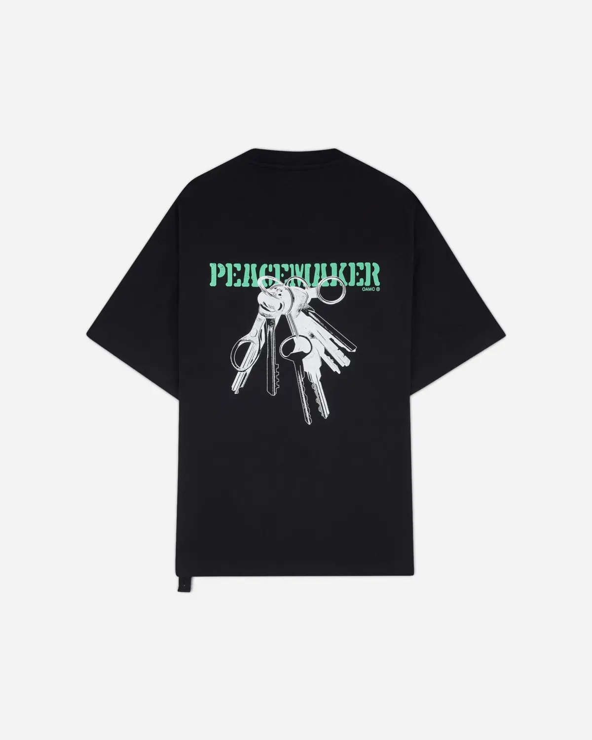 Men's Keys Print Oversized Fit T-Shirt Black 2