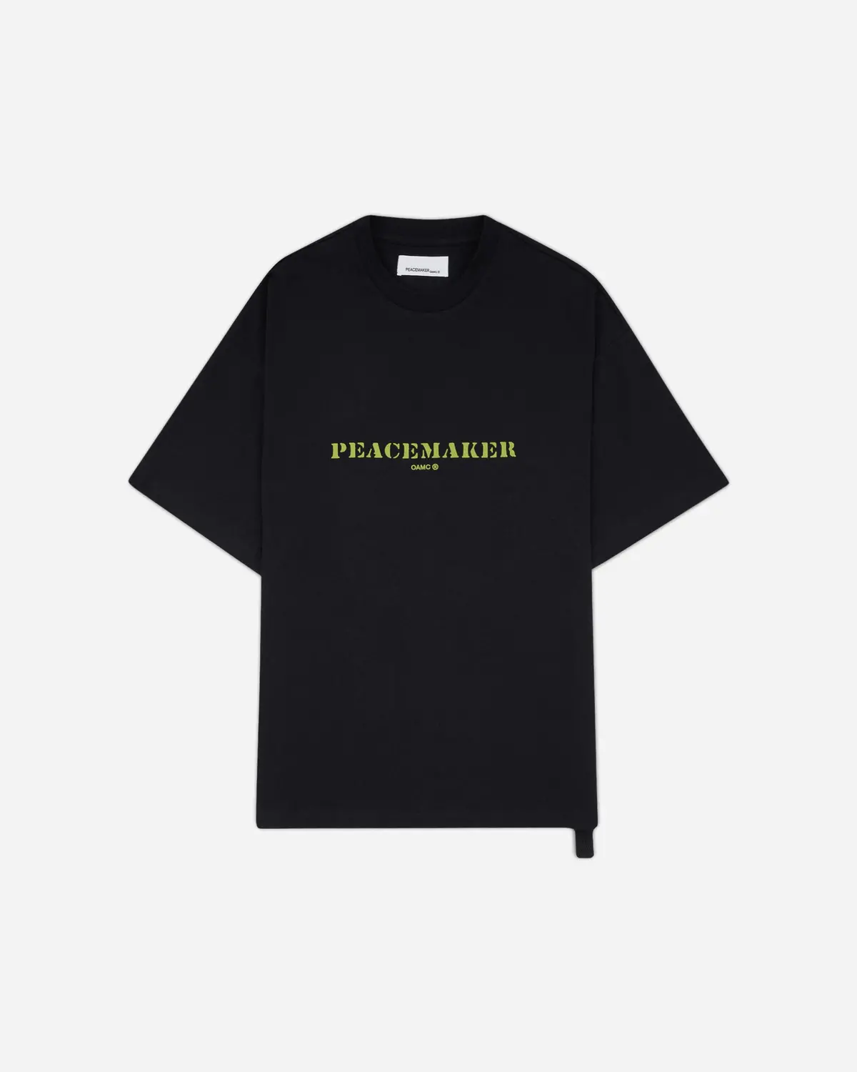Men's Stencil Print Oversized Fit T-Shirt Black 1