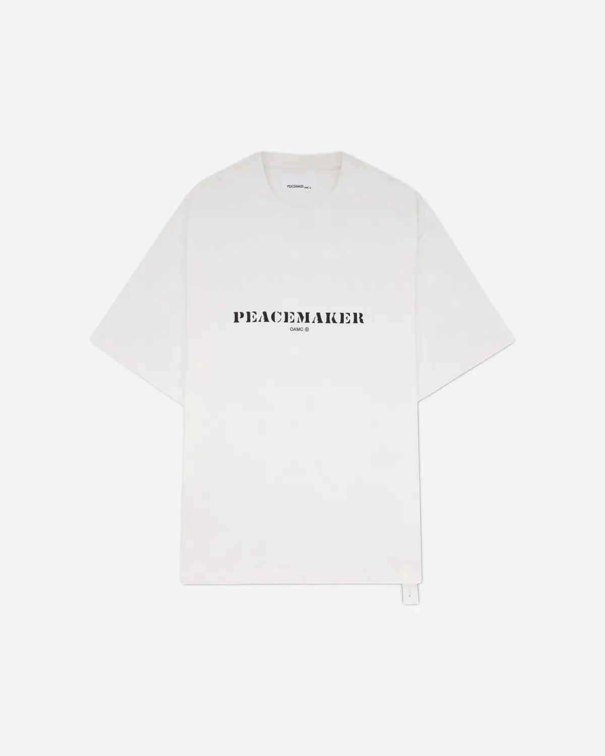 Men's Stencil Print Oversized Fit T-Shirt White 1