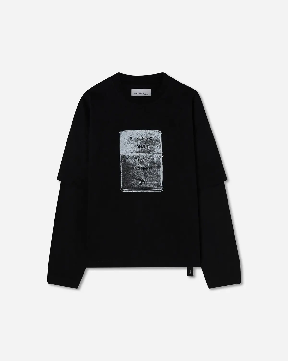 Men's Lighter Double Layer Boxy T-Shirt Black 1