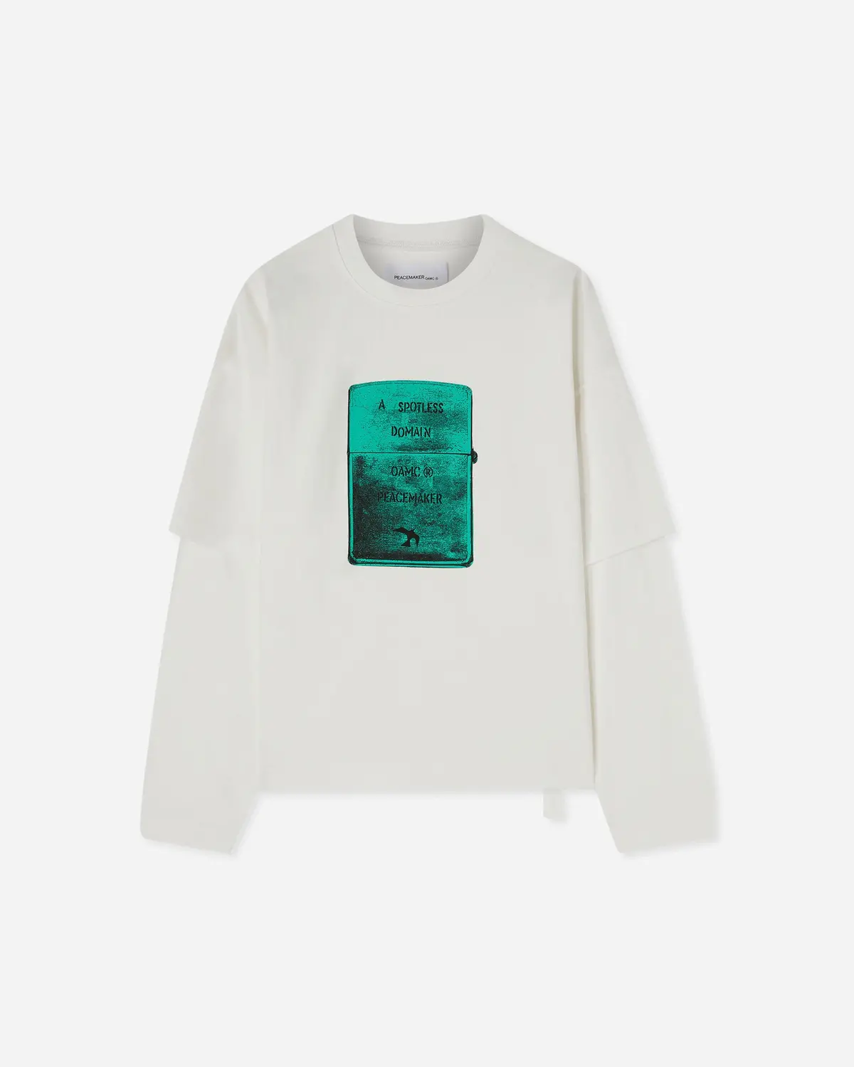 Men's Lighter Double Layer Boxy T-Shirt Snow White 1