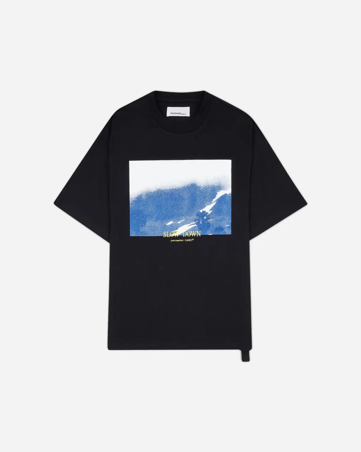 Men's Slow Down Print Regular Fit T-Shirt Black 1