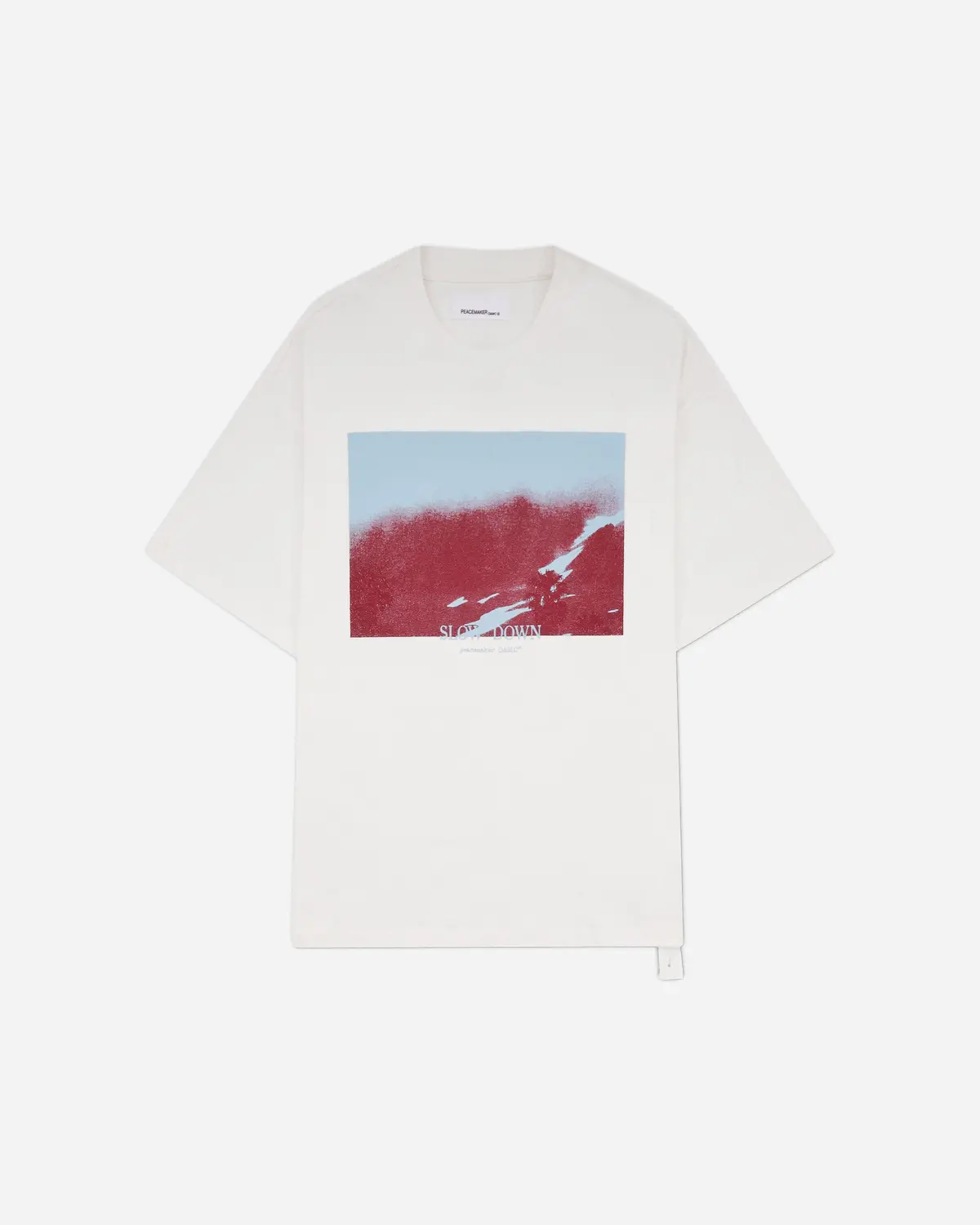 Men's Slow Down Print Regular Fit T-Shirt White 1