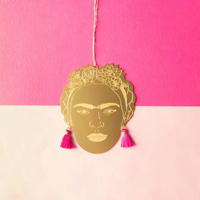 Frida Kahlo Brass Ornament 1