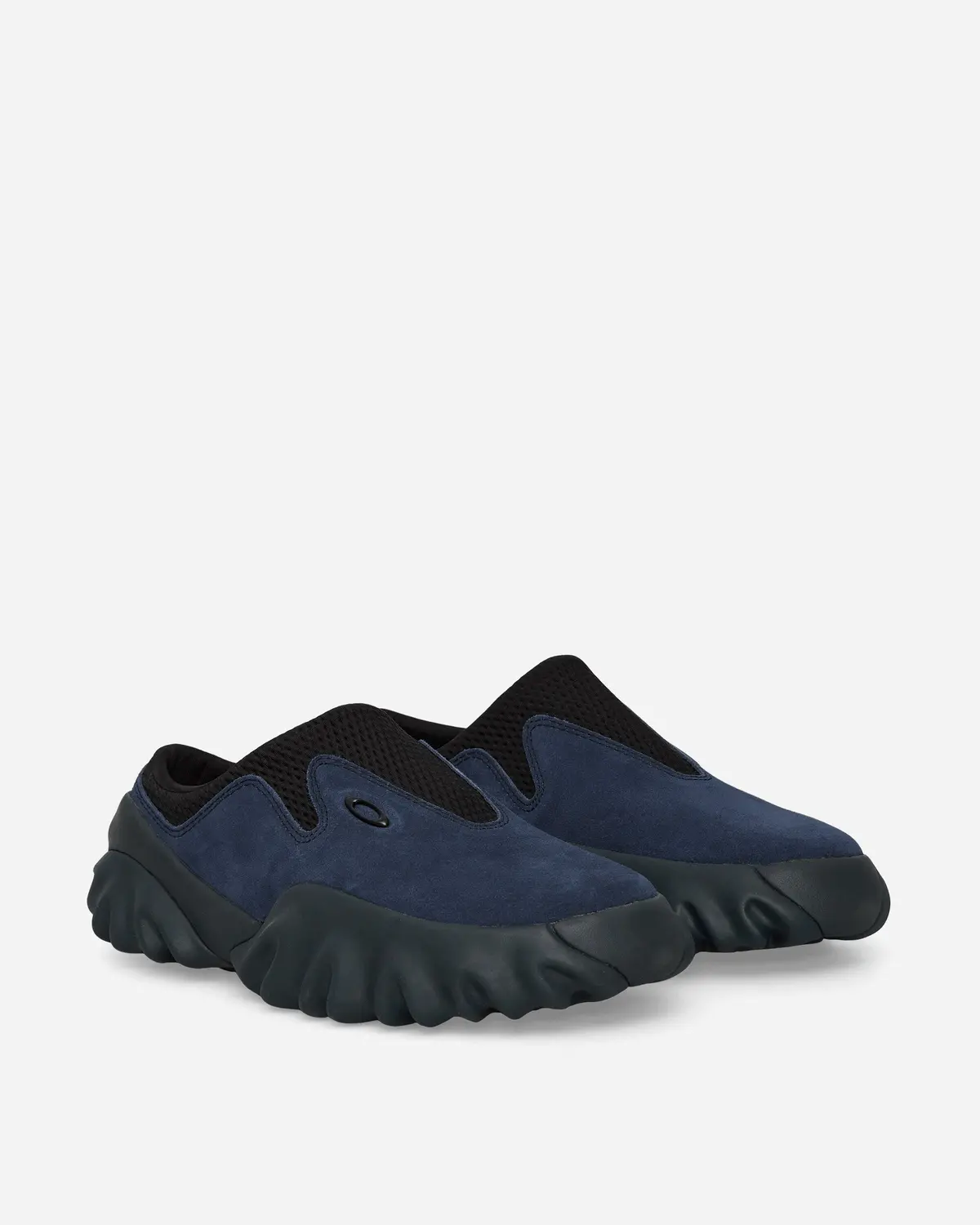 Suede Chop Saw Mules Navy 2