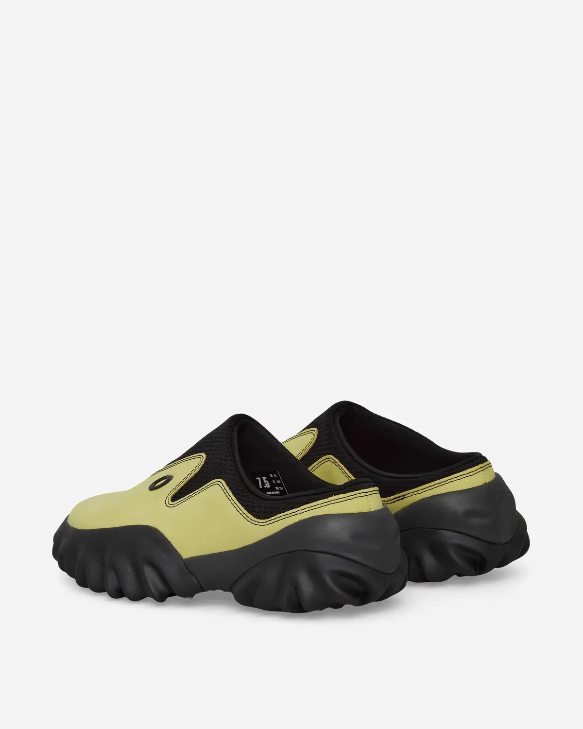 Suede Chop Saw Mules Celery / Black 4