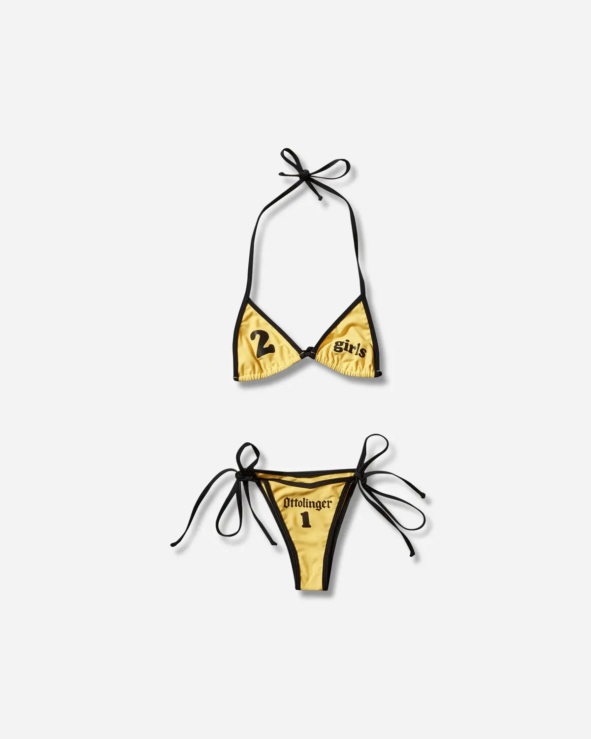 Women's Bikini Set Yellow / Black 1
