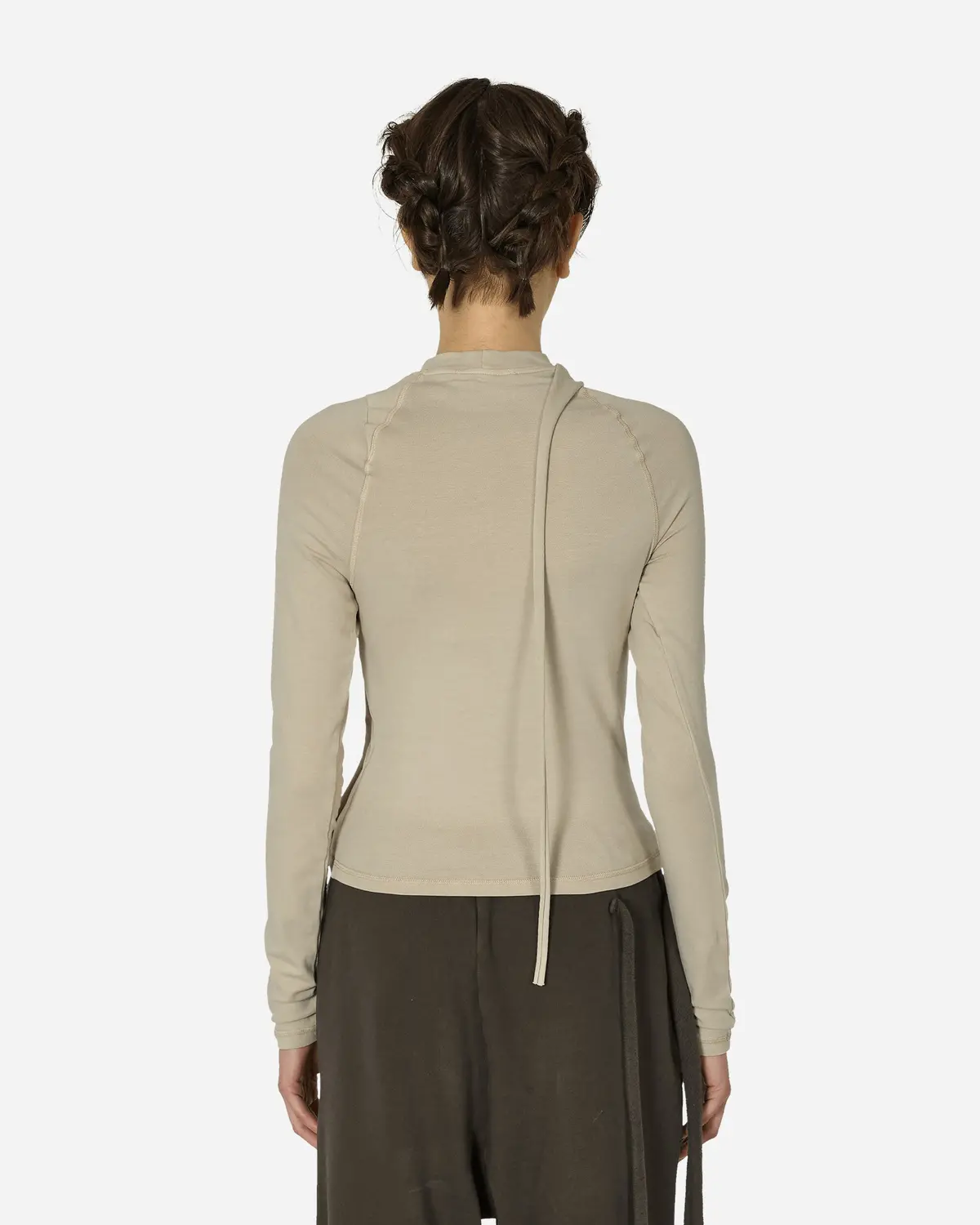 Deconstructed Fitted Longsleeve Top Sand 3